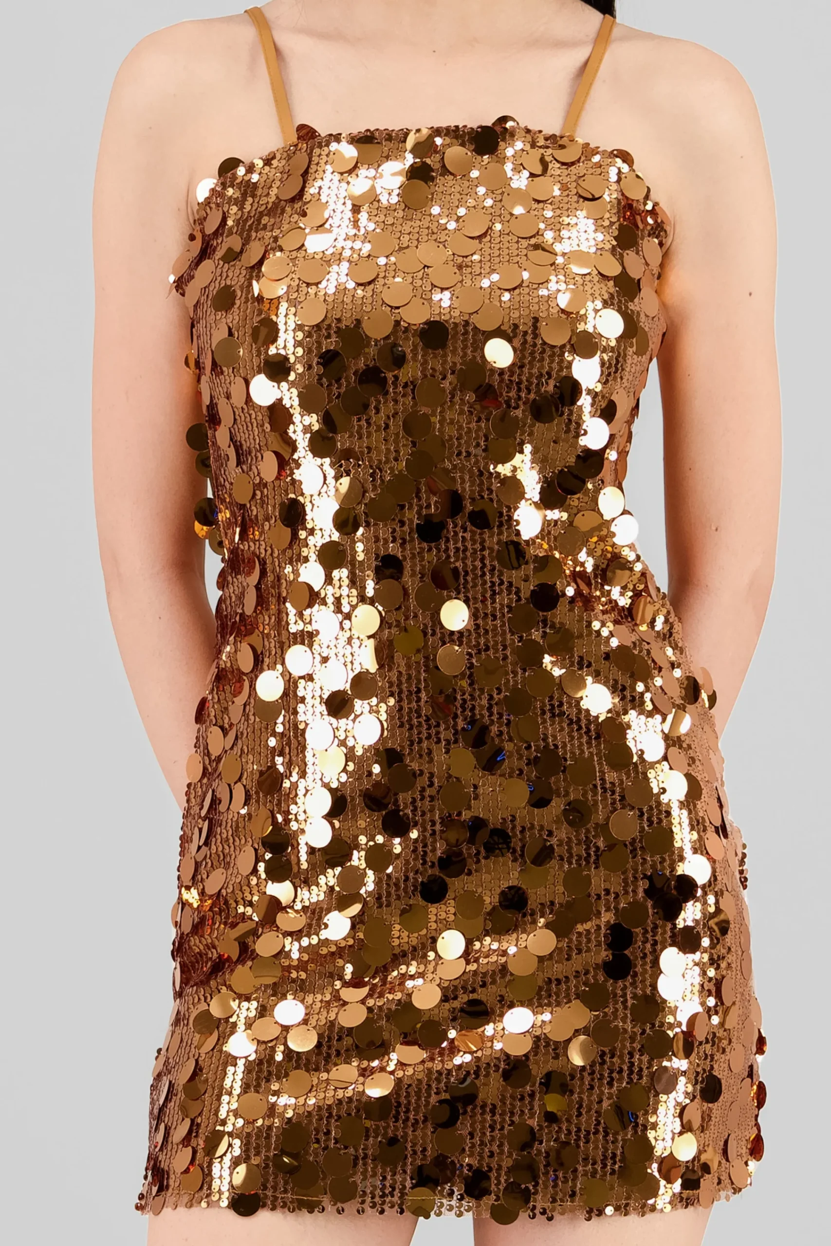 Shasa Sequin Strappy Mini Dress
