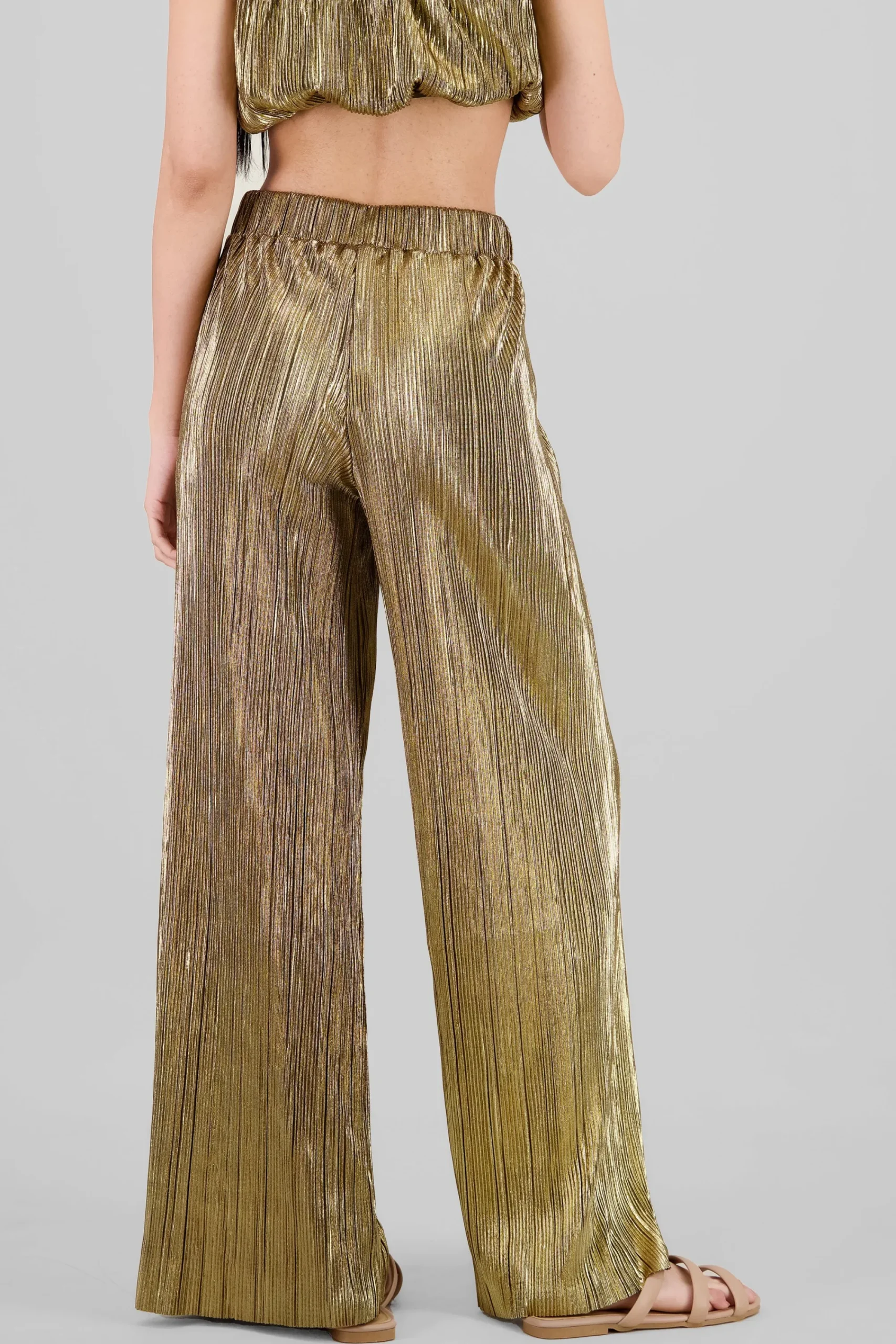 Shasa Shiny Textured Pants