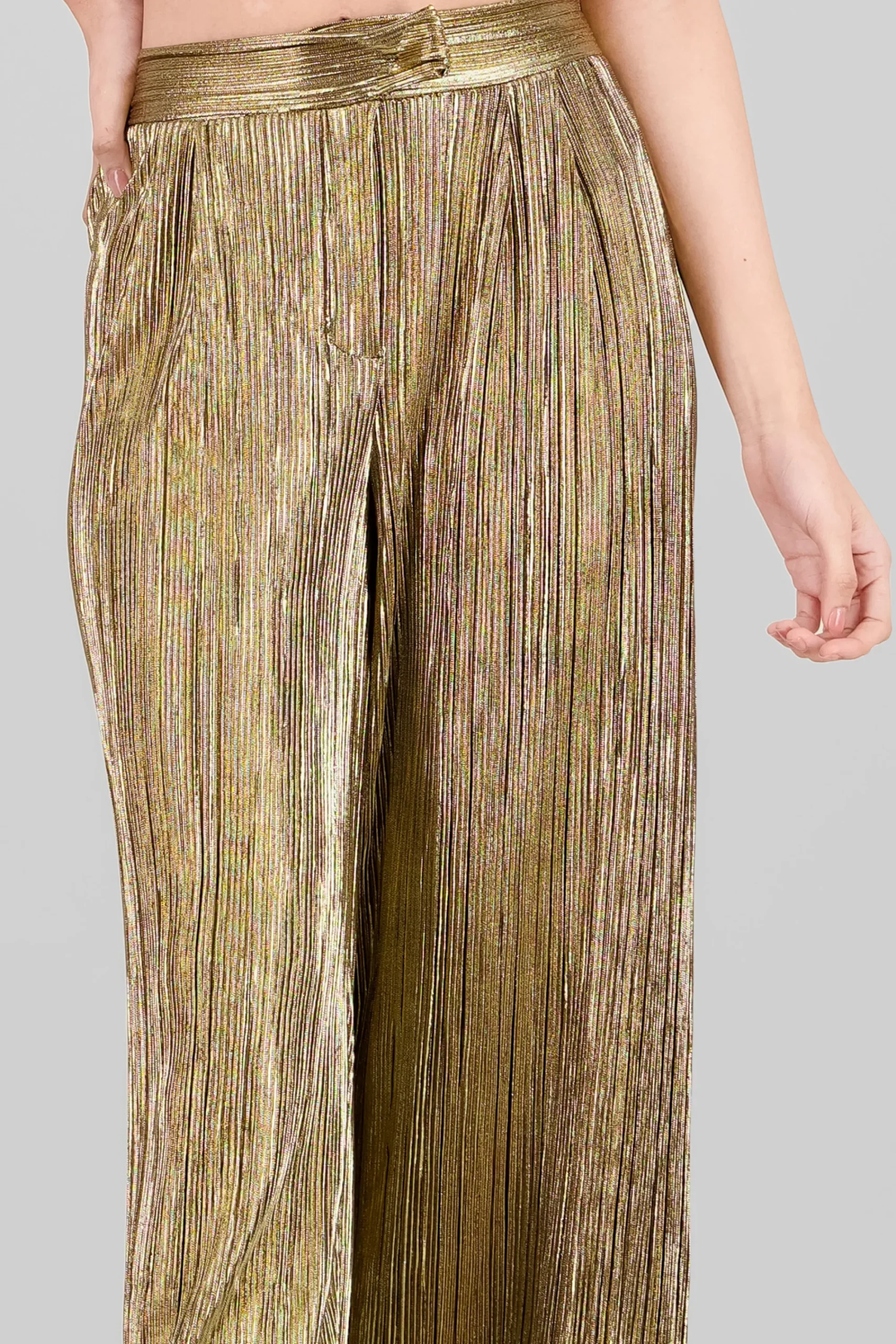 Shasa Shiny Textured Pants