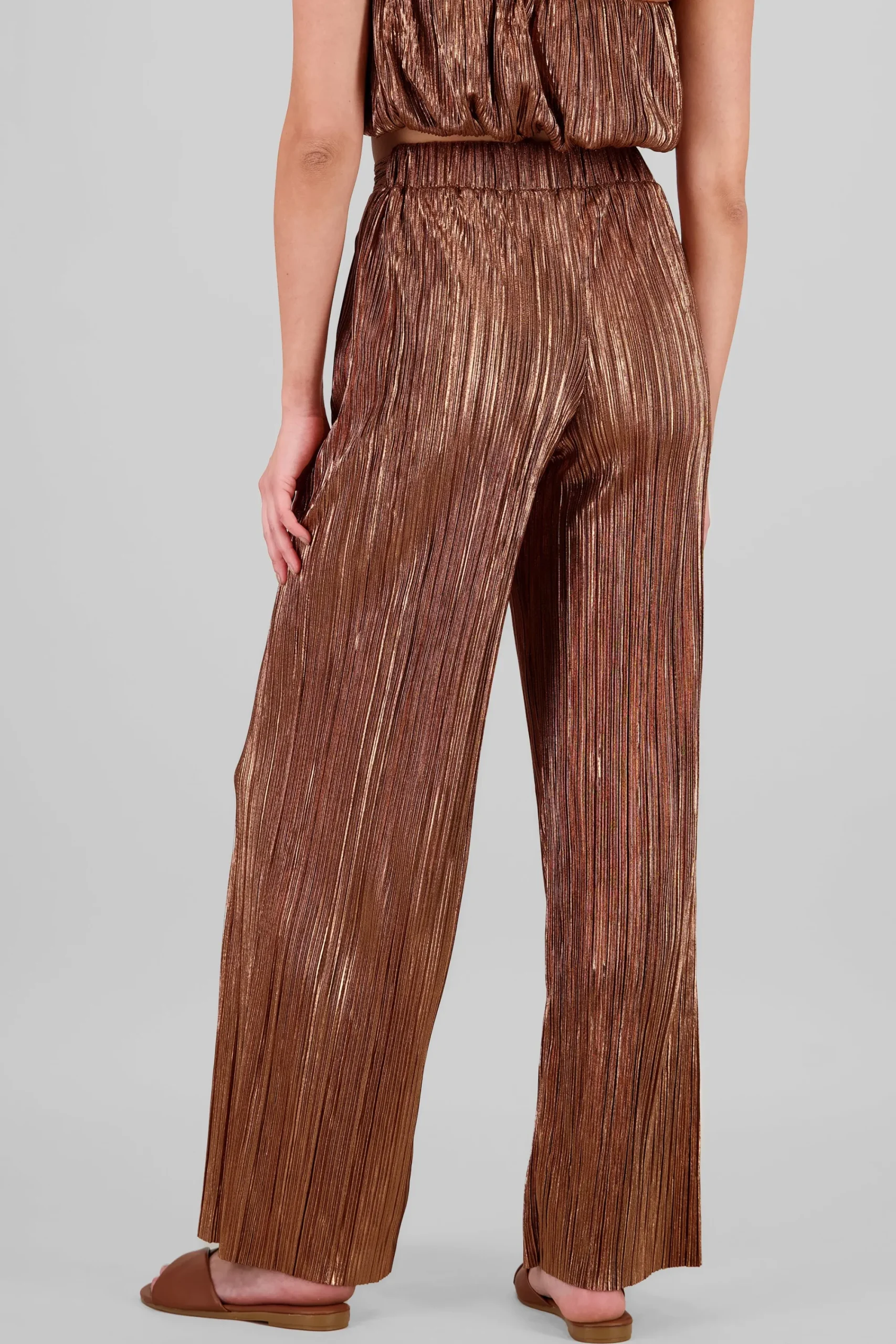 Shasa Shiny Textured Pants