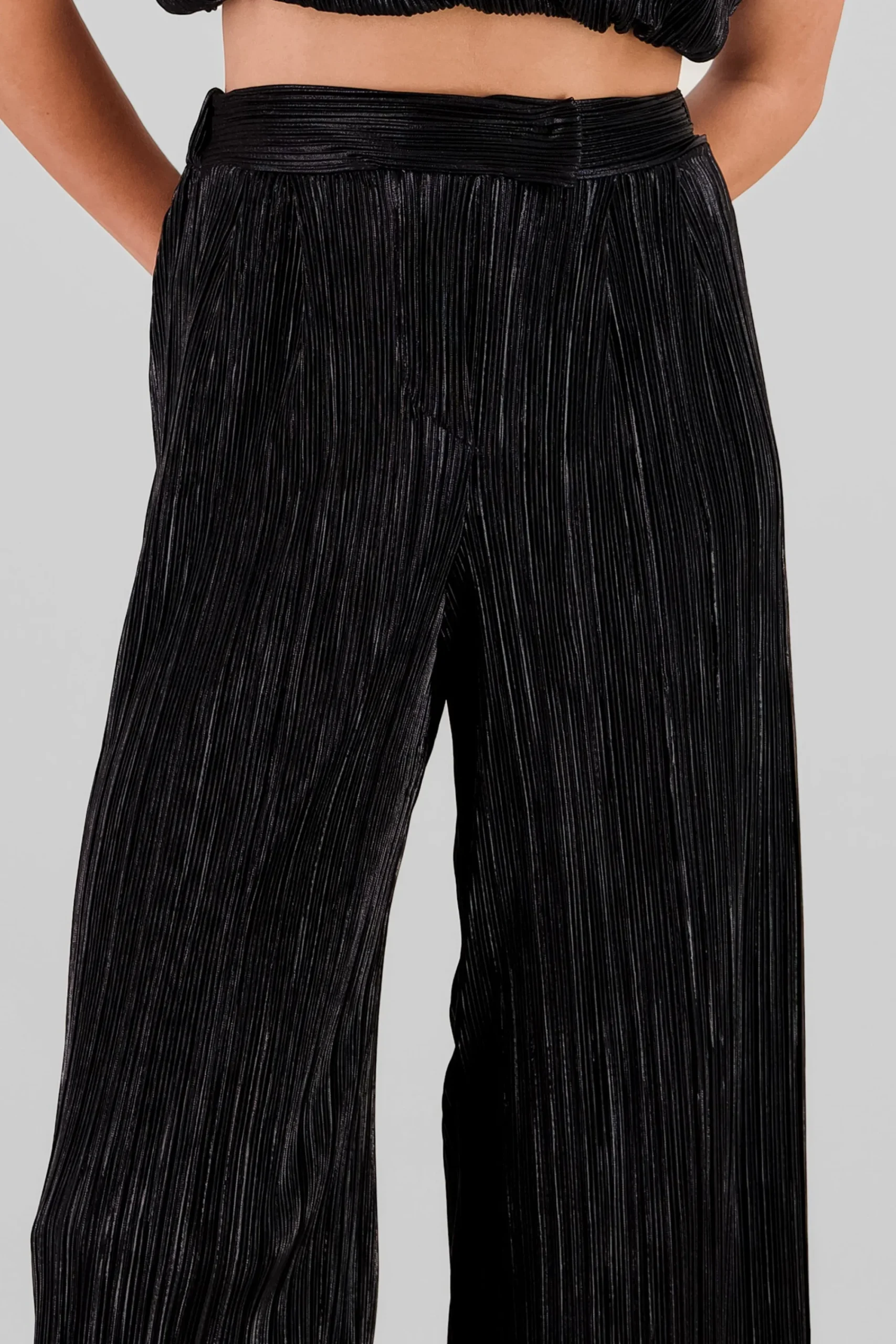 Shasa Shiny Textured Pants