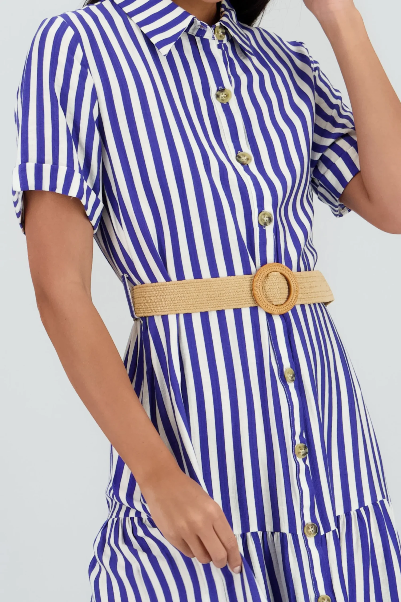 Shasa Shirt Dress with Belt Detail