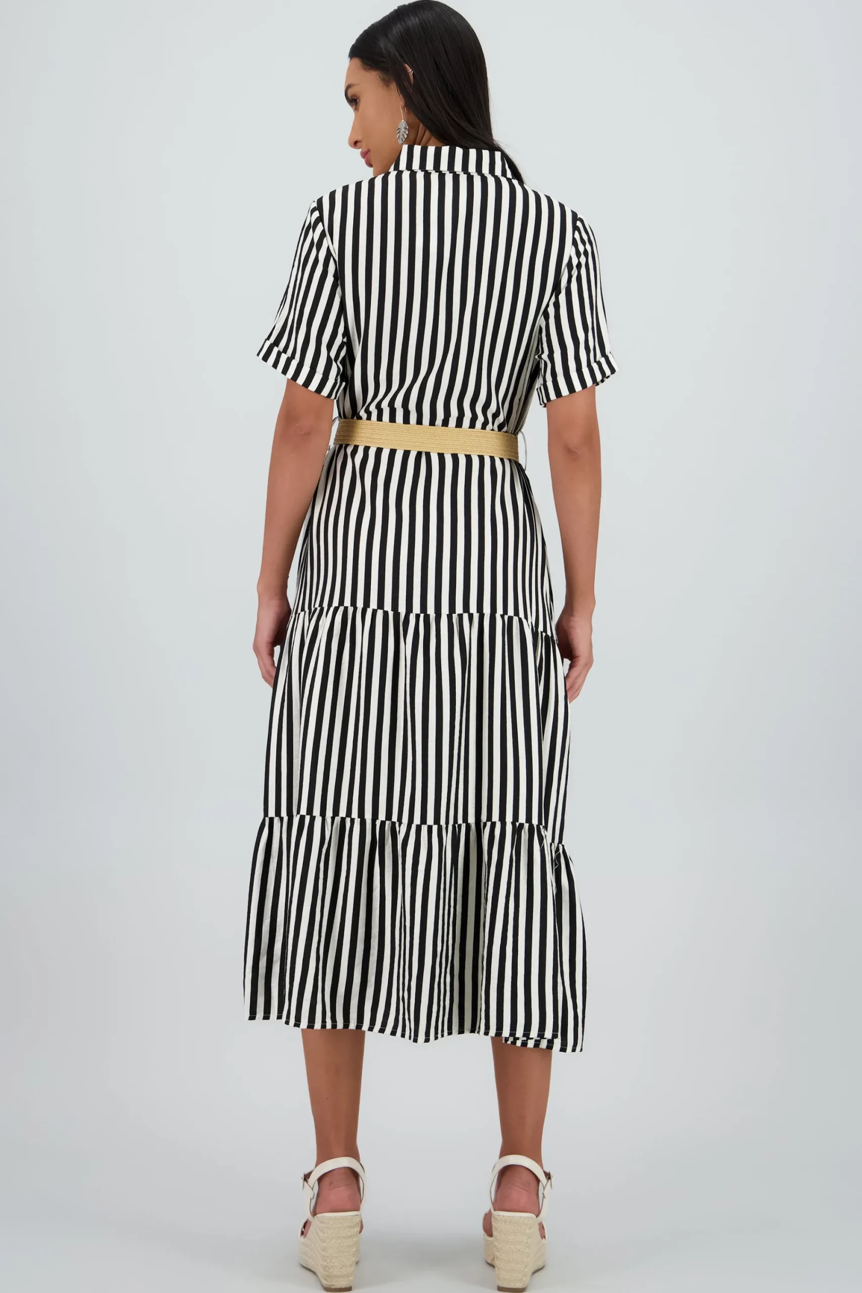 Shasa Shirt Dress with Belt Detail