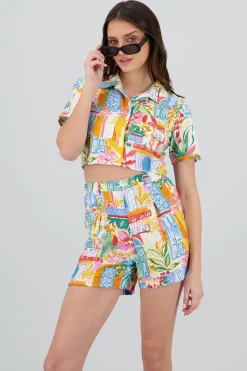 Shasa Short Sleeve Crop Shirt