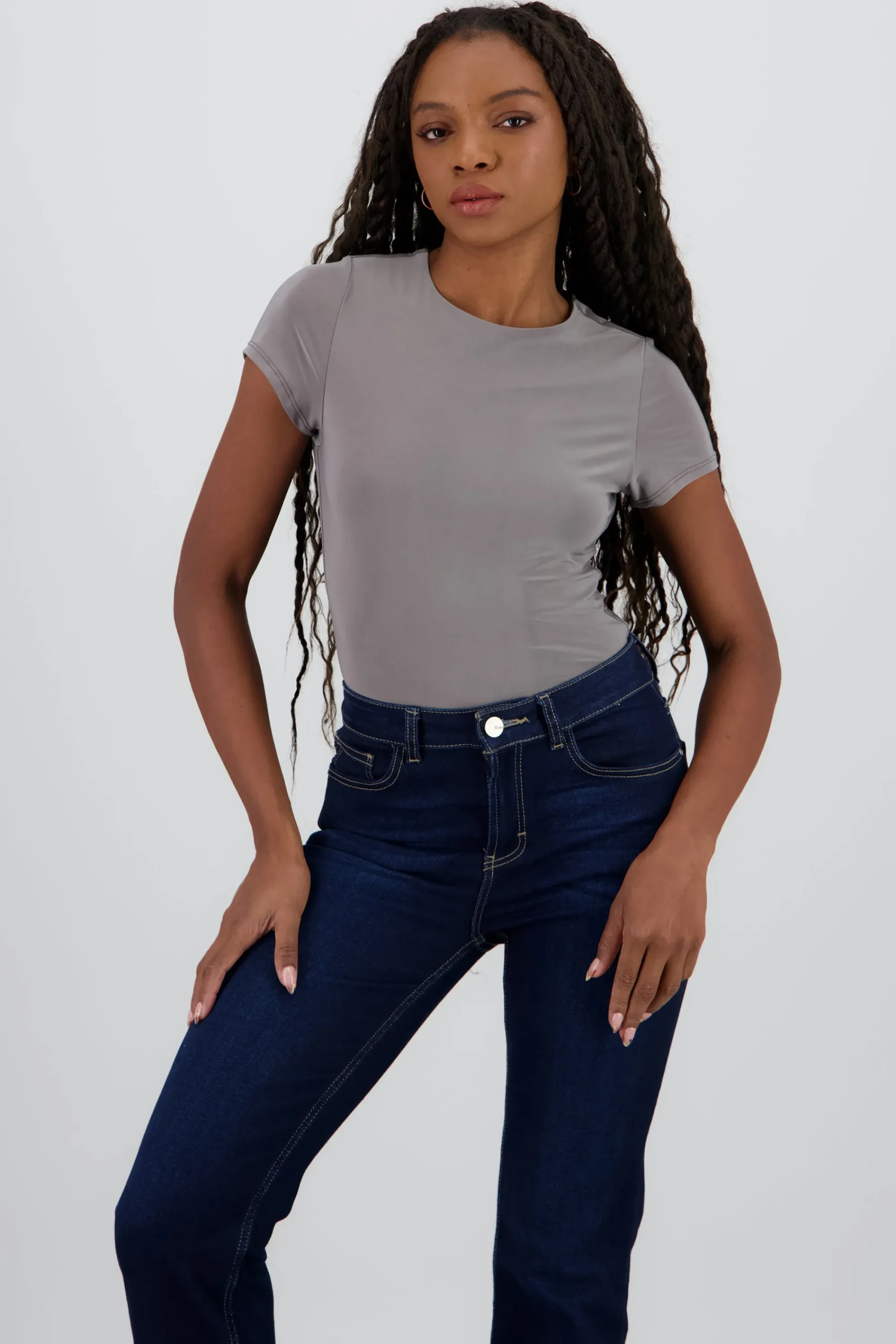 Shasa Short Sleeve Round Neck Bodysuit