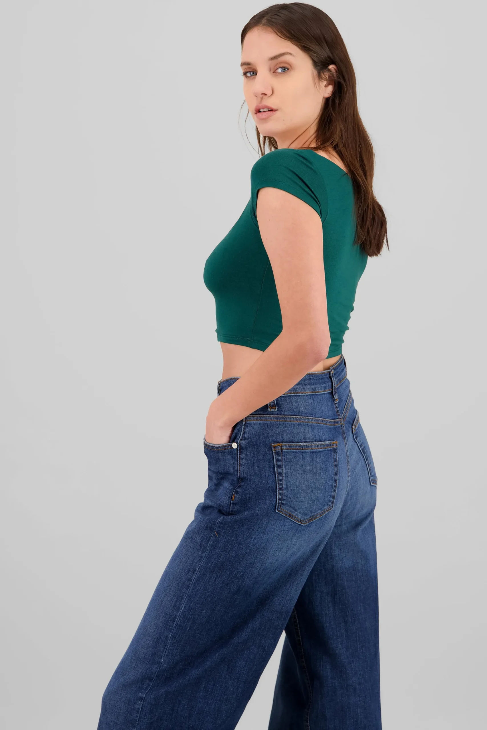 Shasa Short Sleeve Square Neck Top