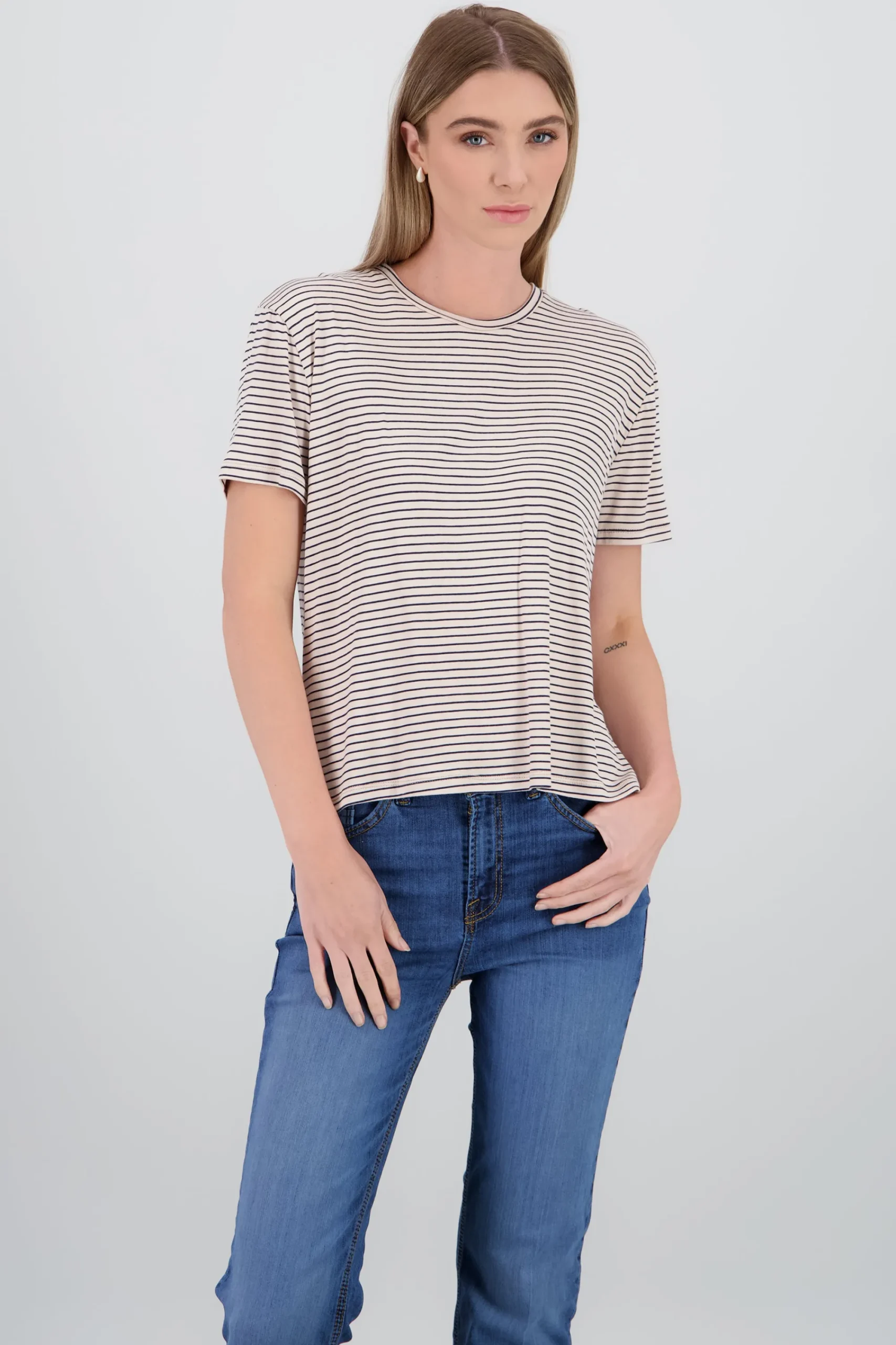 Shasa Short Sleeve Striped T Shirt