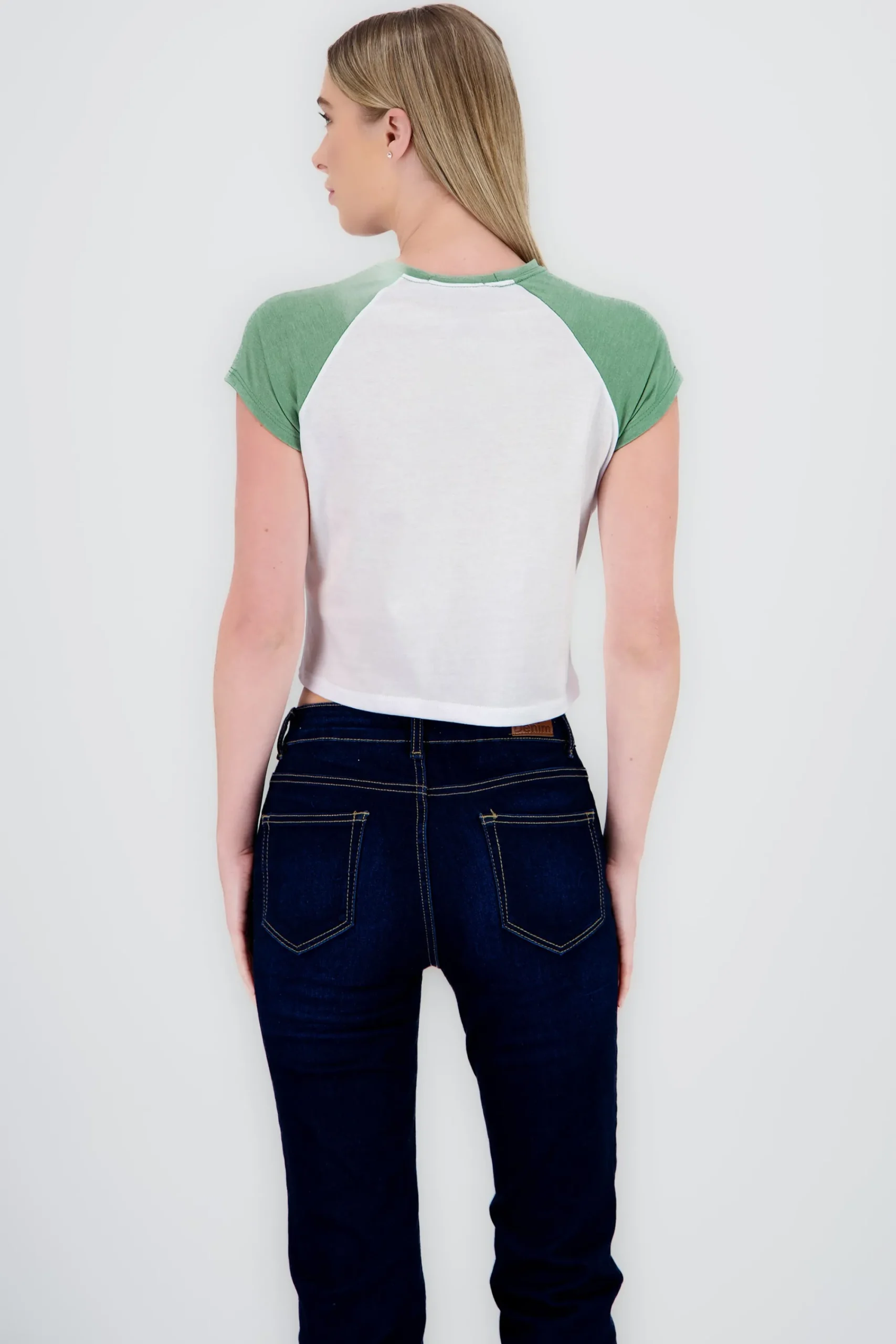 Shasa Short Sleeve Top with NY Contrast