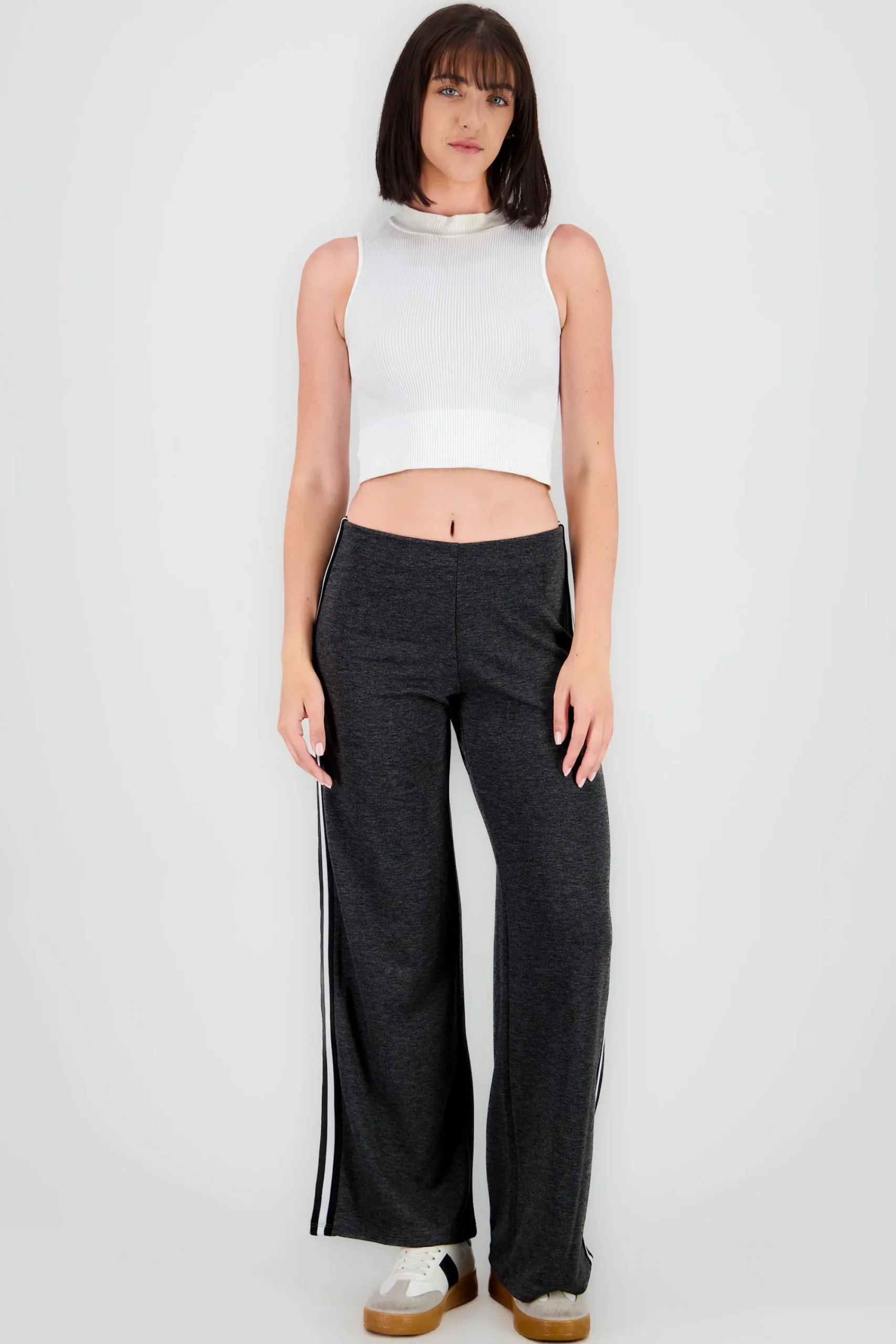 Shasa Side Stripe Detail Wide Leg Pants