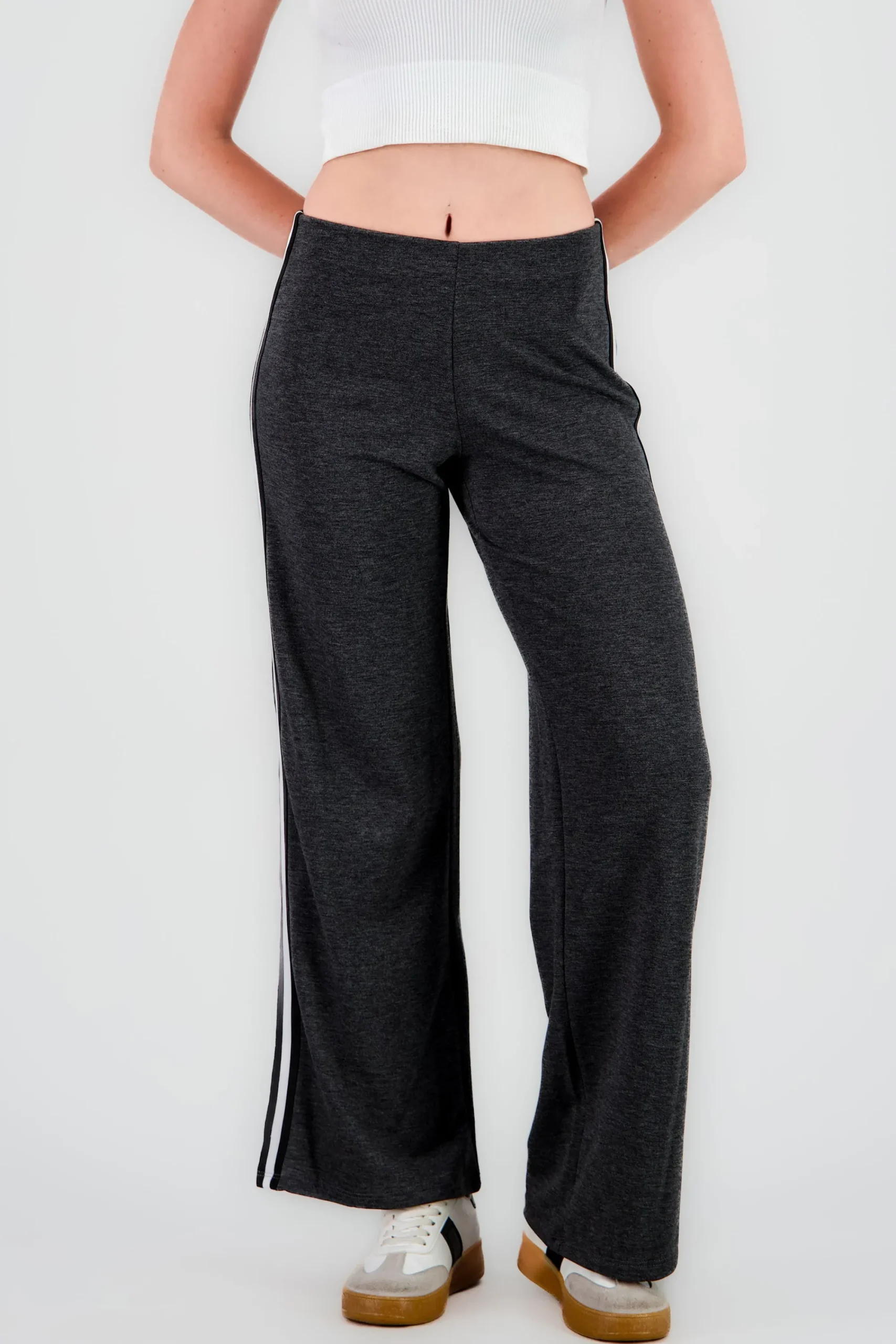 Shasa Side Stripe Detail Wide Leg Pants