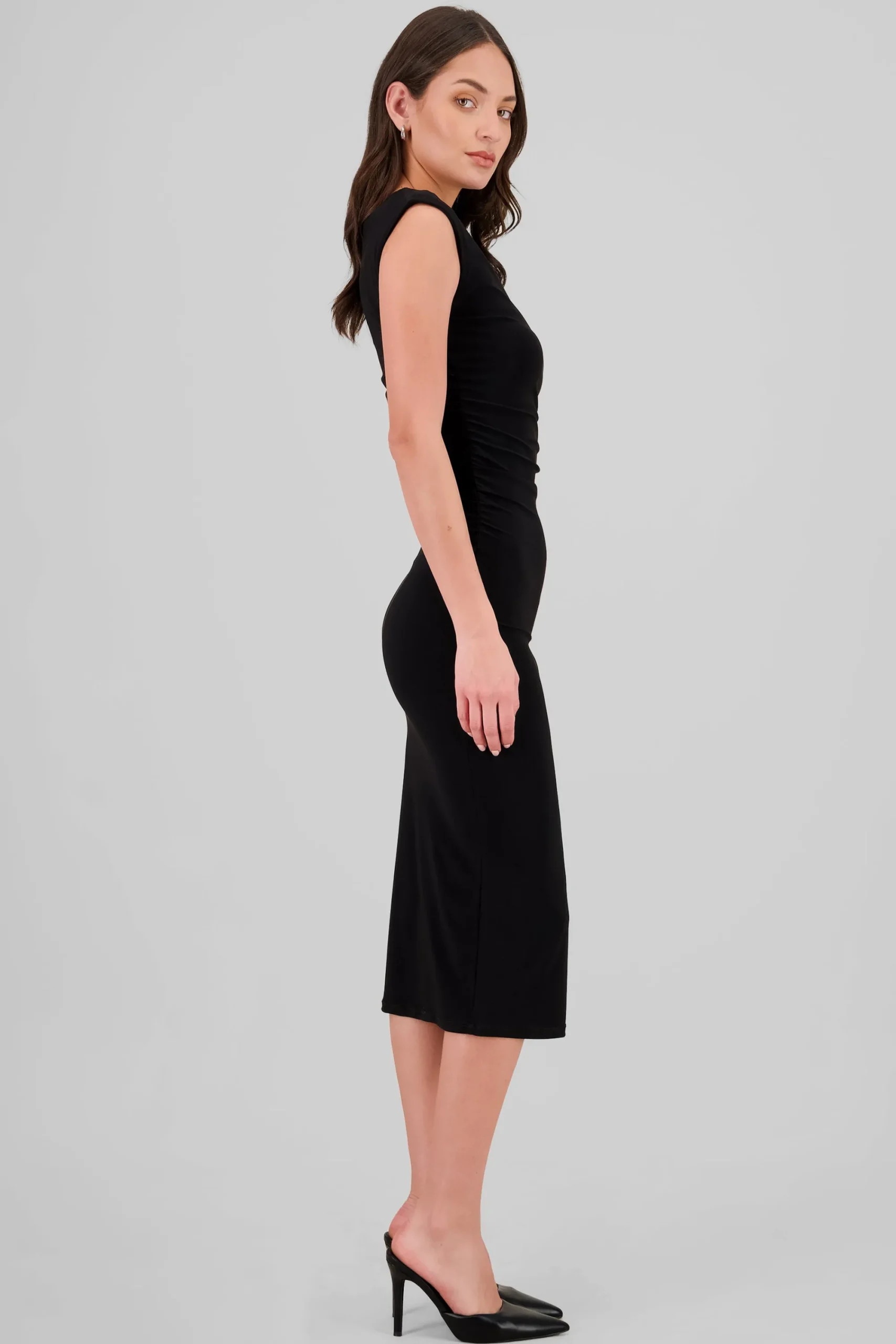 Shasa Sleeveless Draped Dress