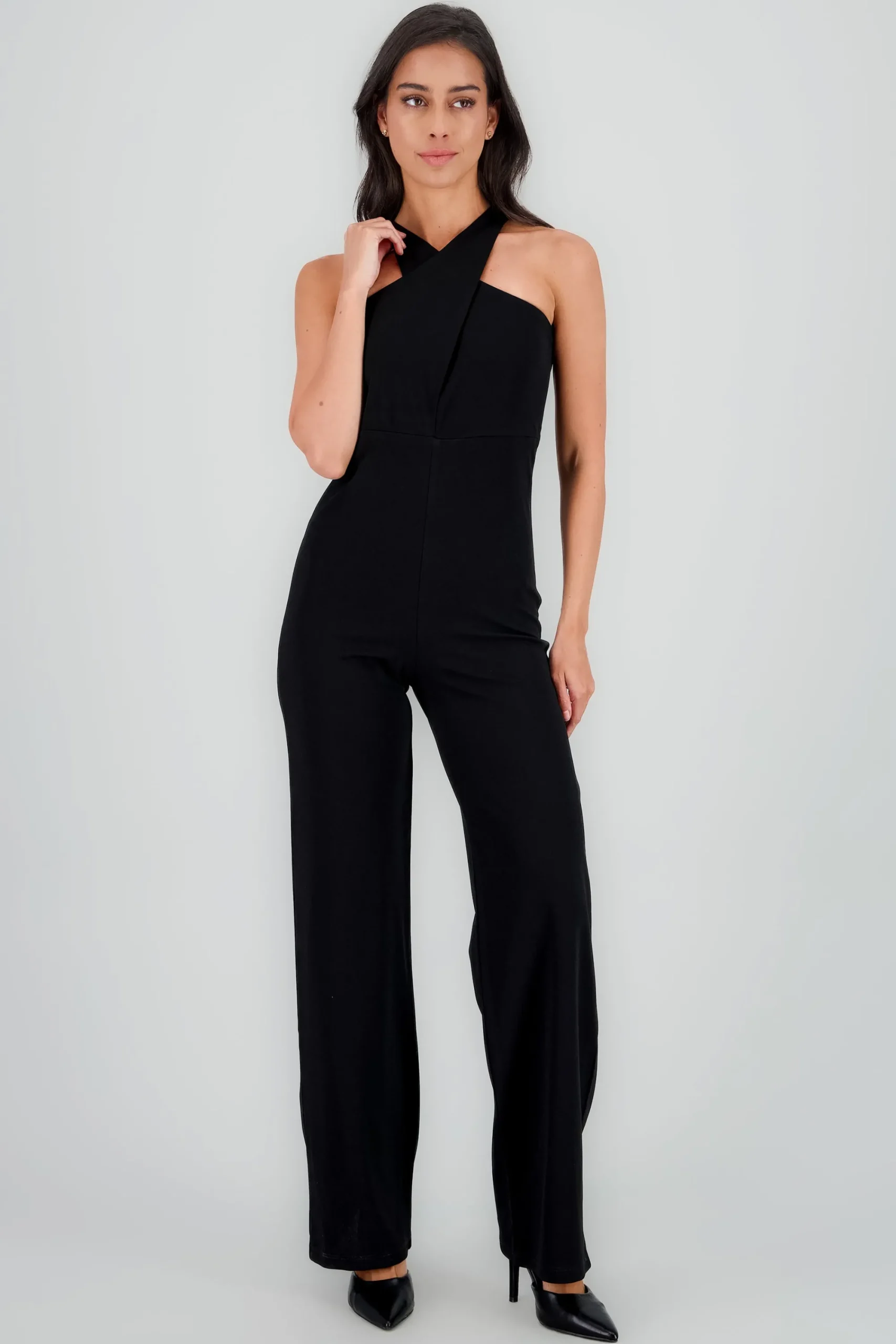 Shasa Sleeveless Jumpsuit with Round Neckline