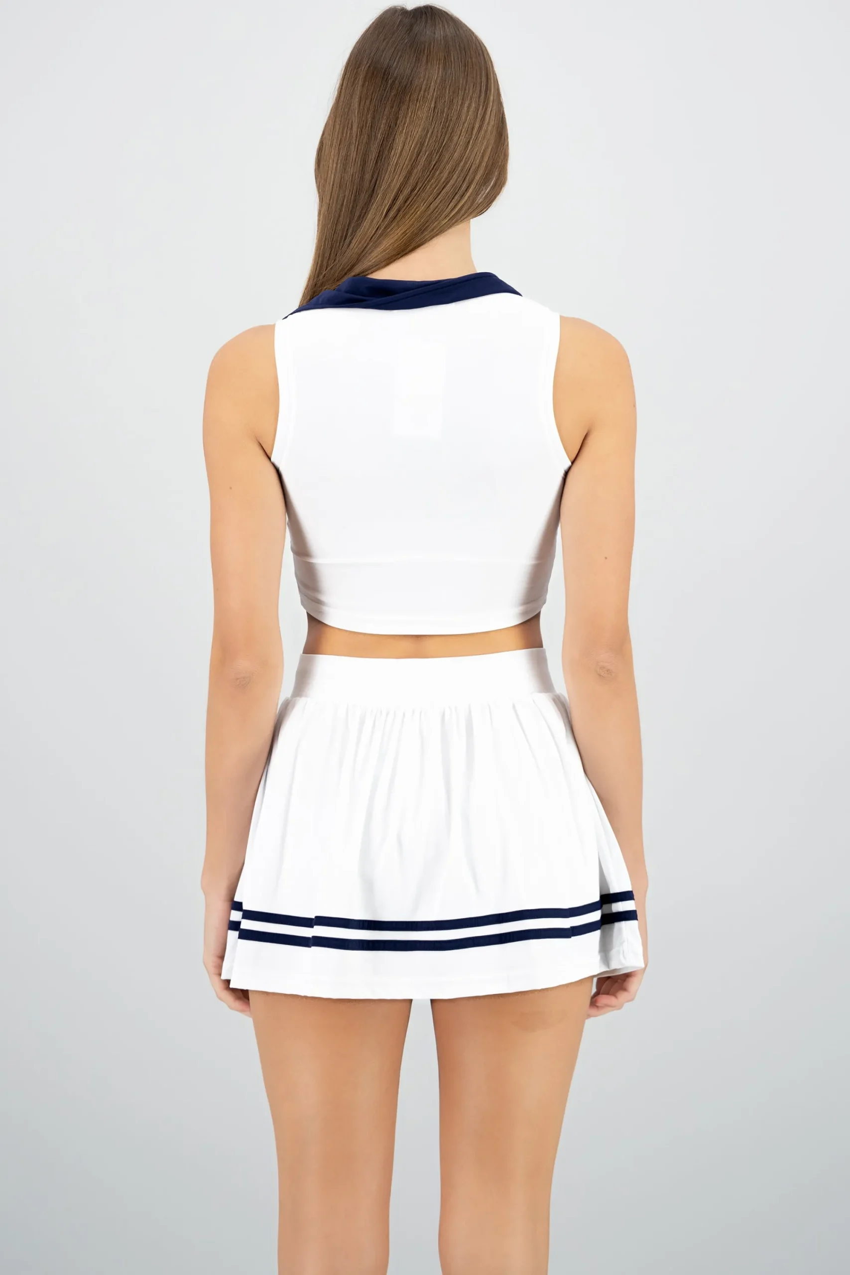 Shasa Sleeveless Polo Neck Top