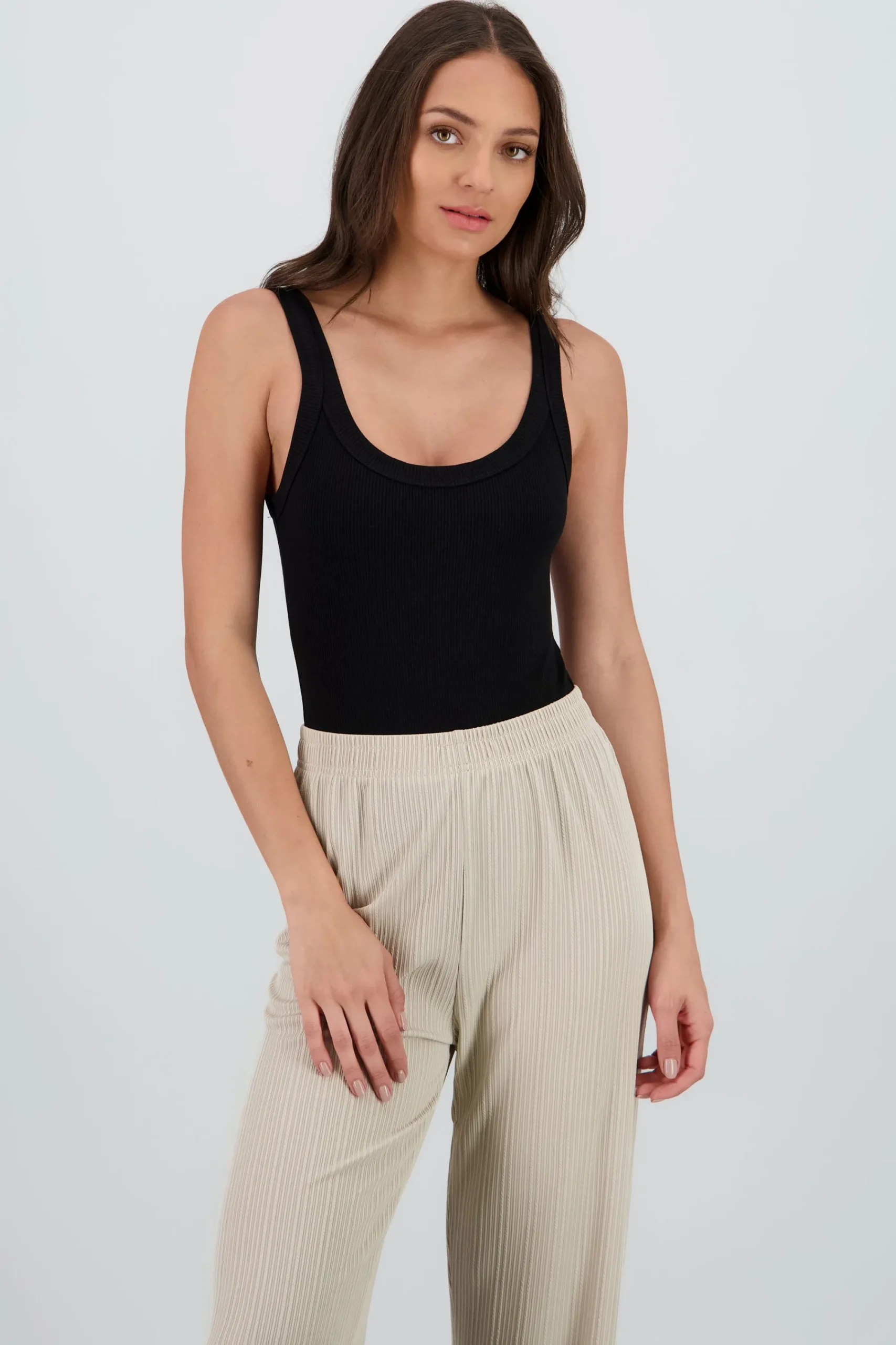 Shasa Sleeveless Ribbed Bodysuit