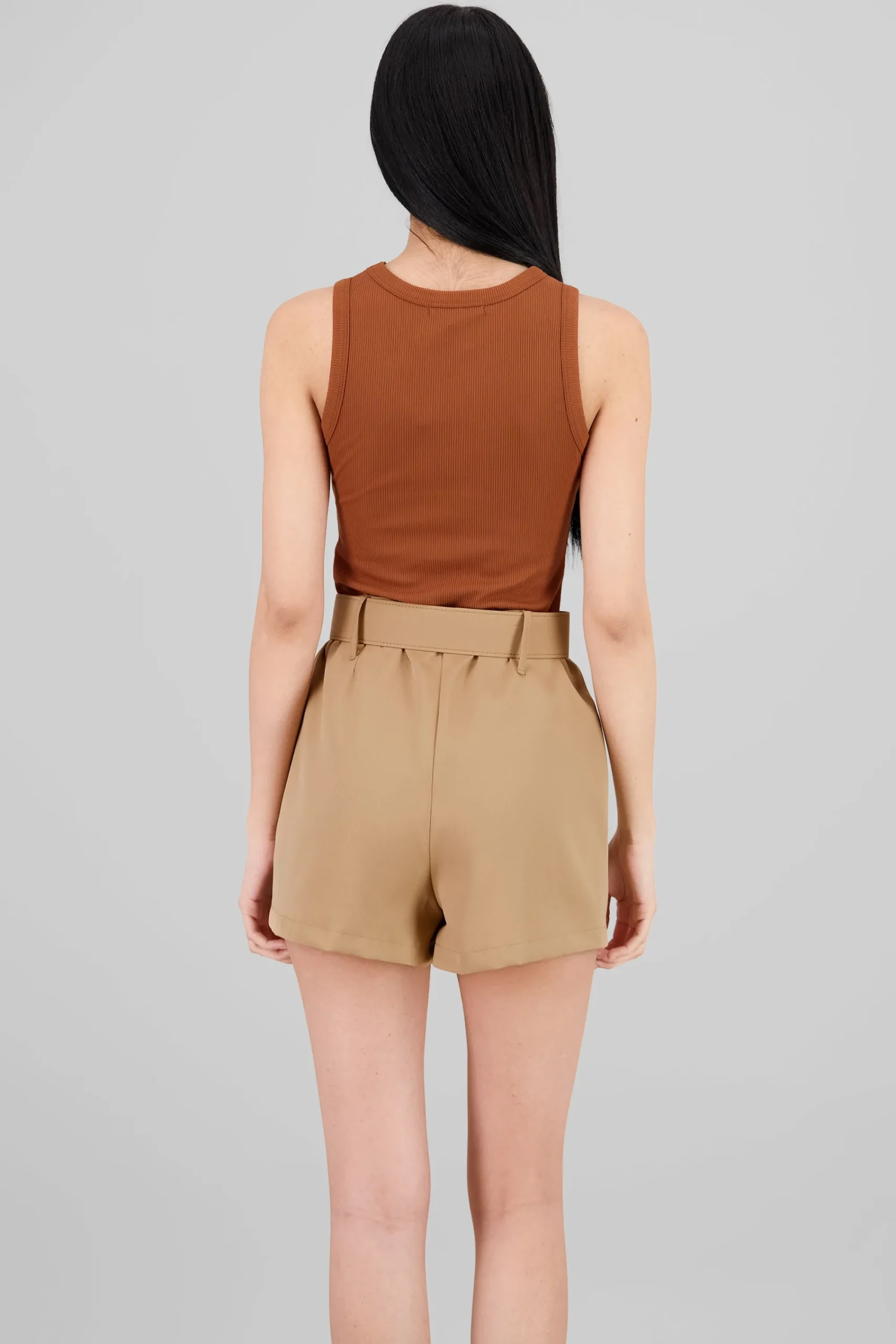 Shasa Sleeveless Ribbed Crew Neck Bodysuit