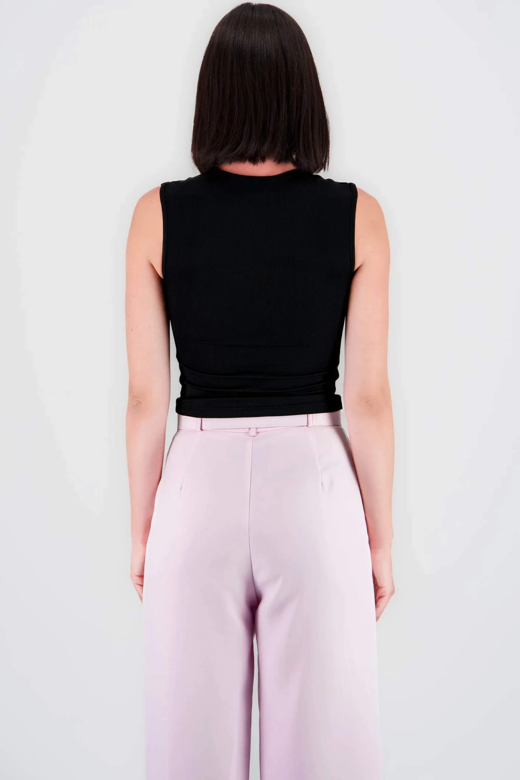 Shasa Sleeveless Ribbed Thin Top