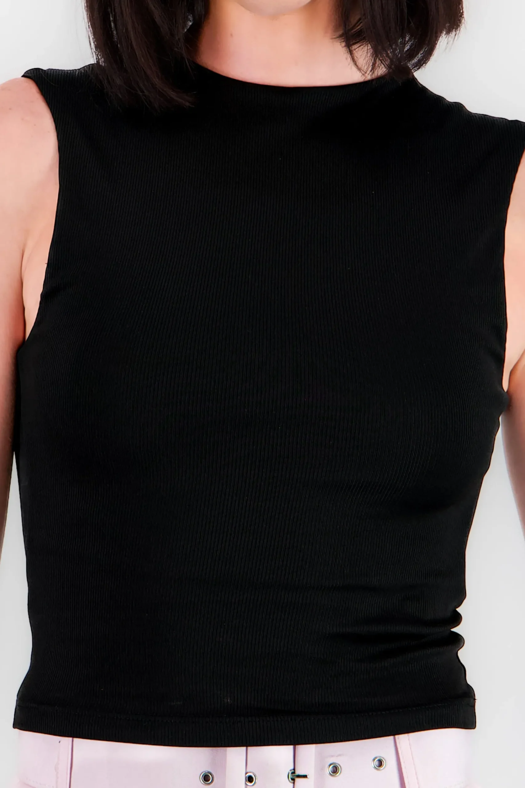 Shasa Sleeveless Ribbed Thin Top