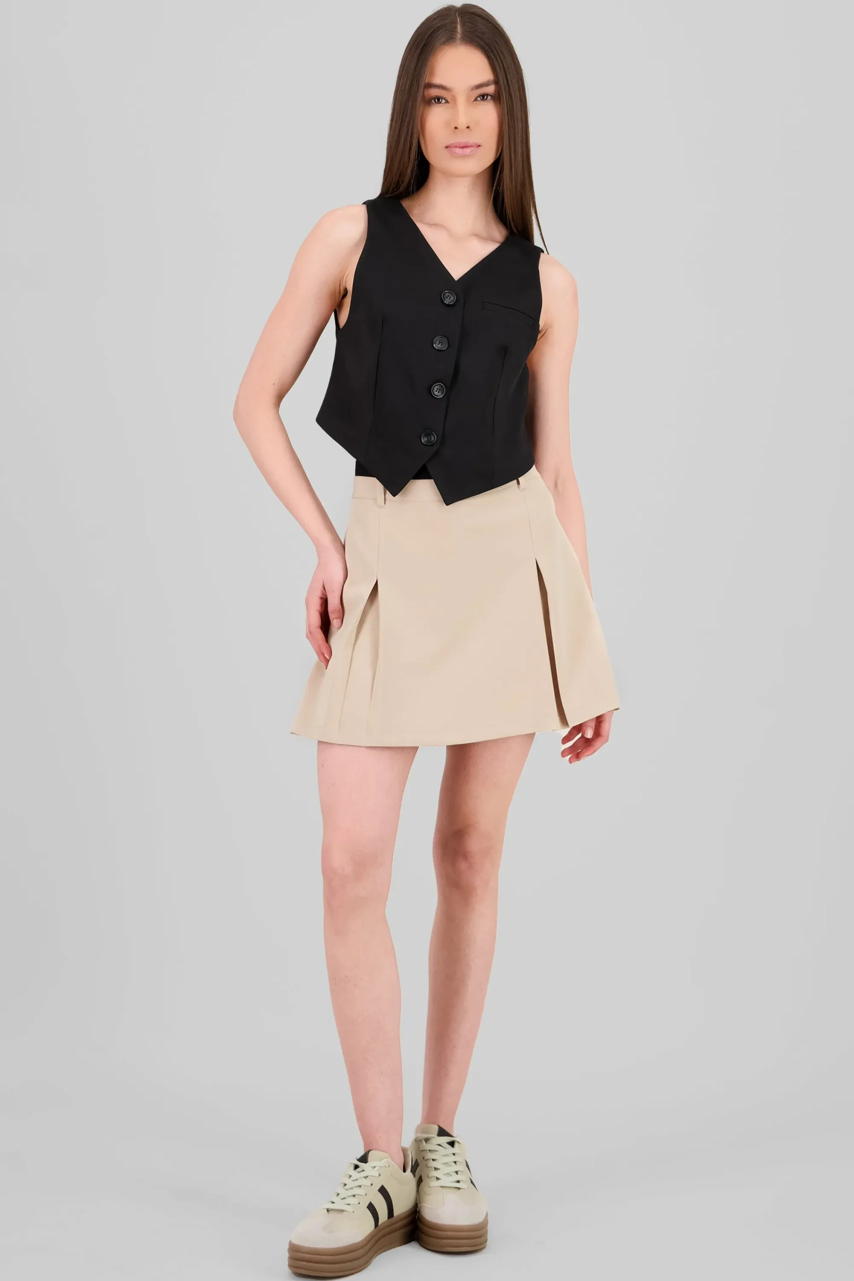 Shasa Slit Detail Mini Skirt