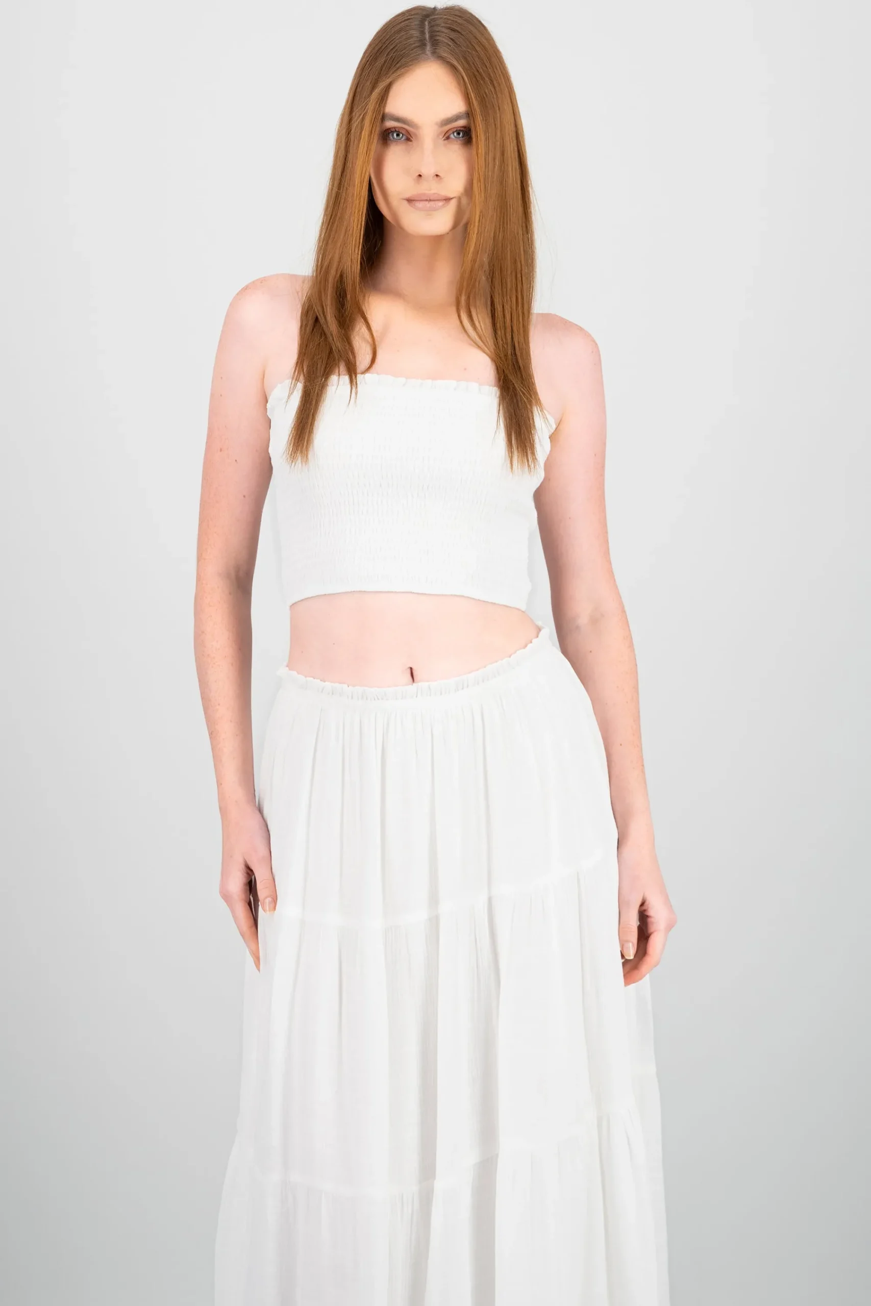 Shasa Smocked Crop Top