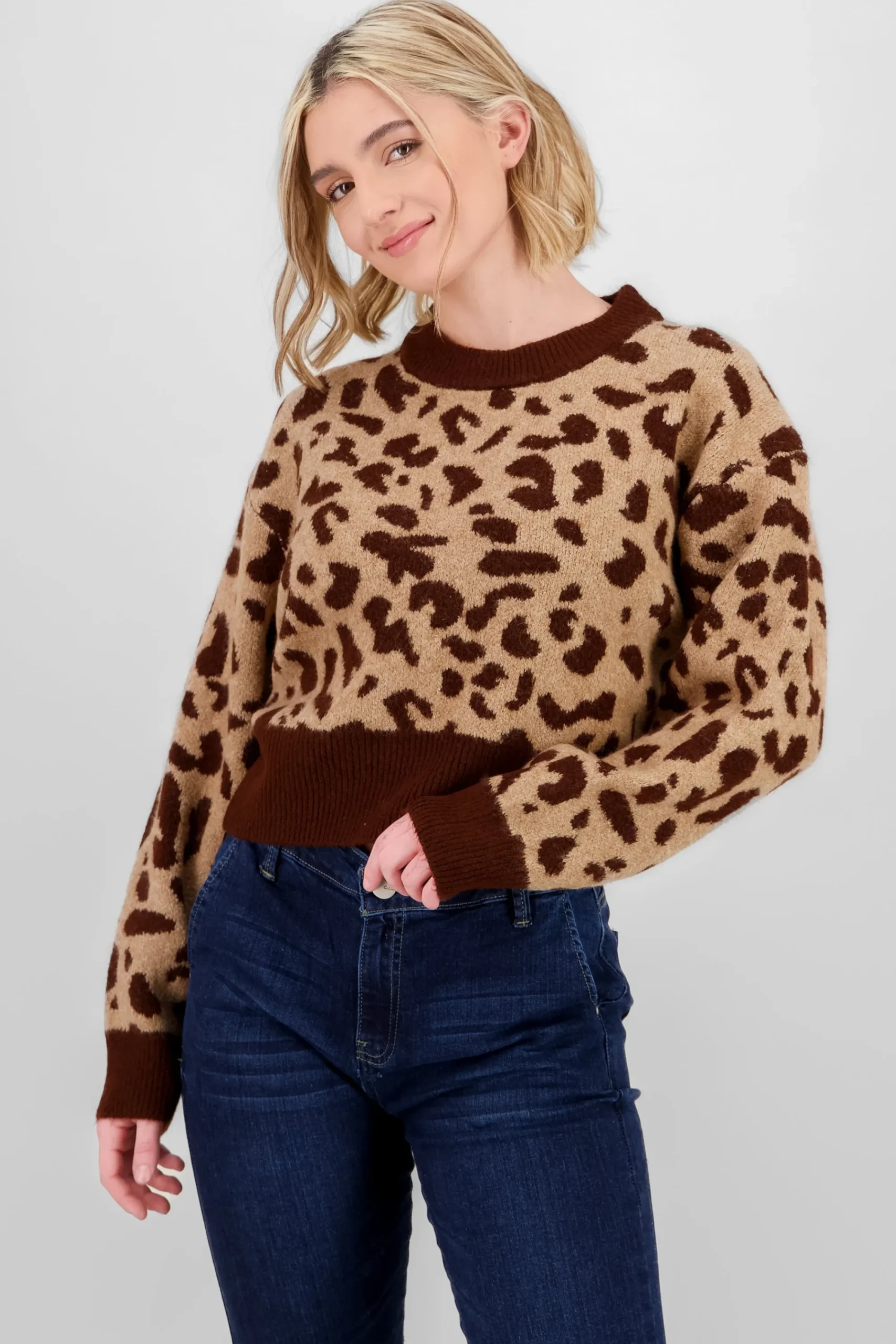 Shasa Soft Animal Print Sweater