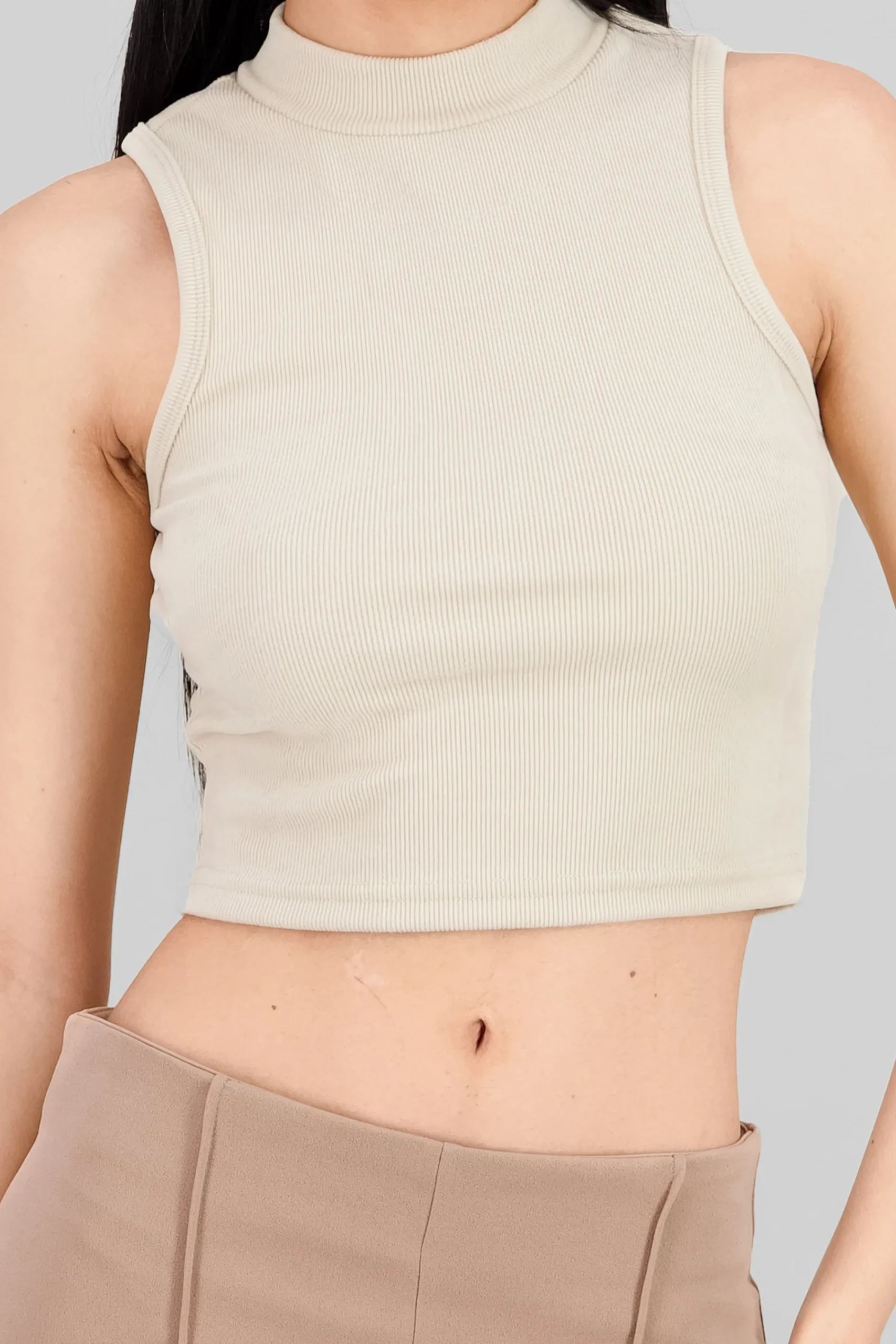 Shasa Soft Ribbed Sleeveless Top