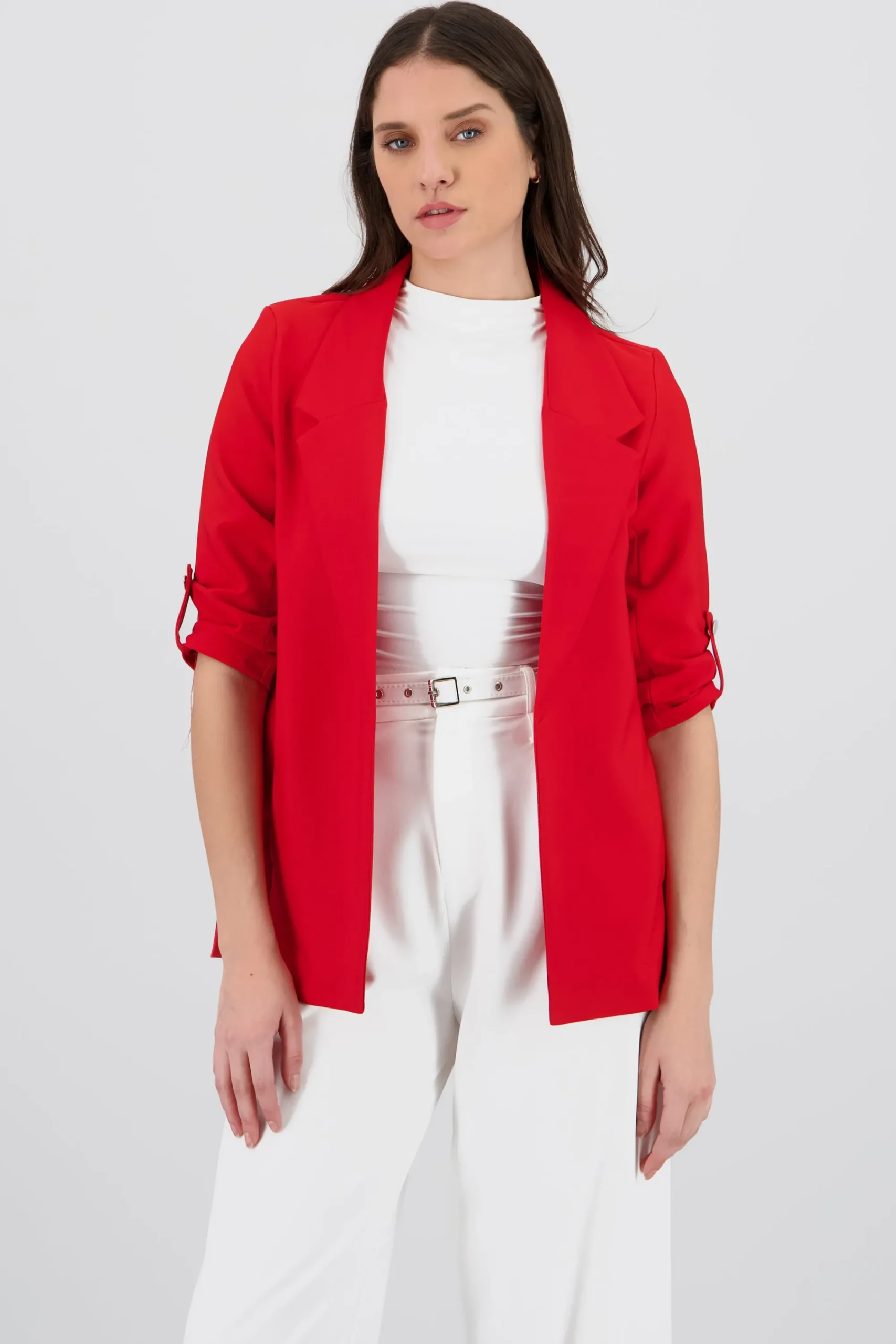 Shasa Solid blazer with adjustable sleeves