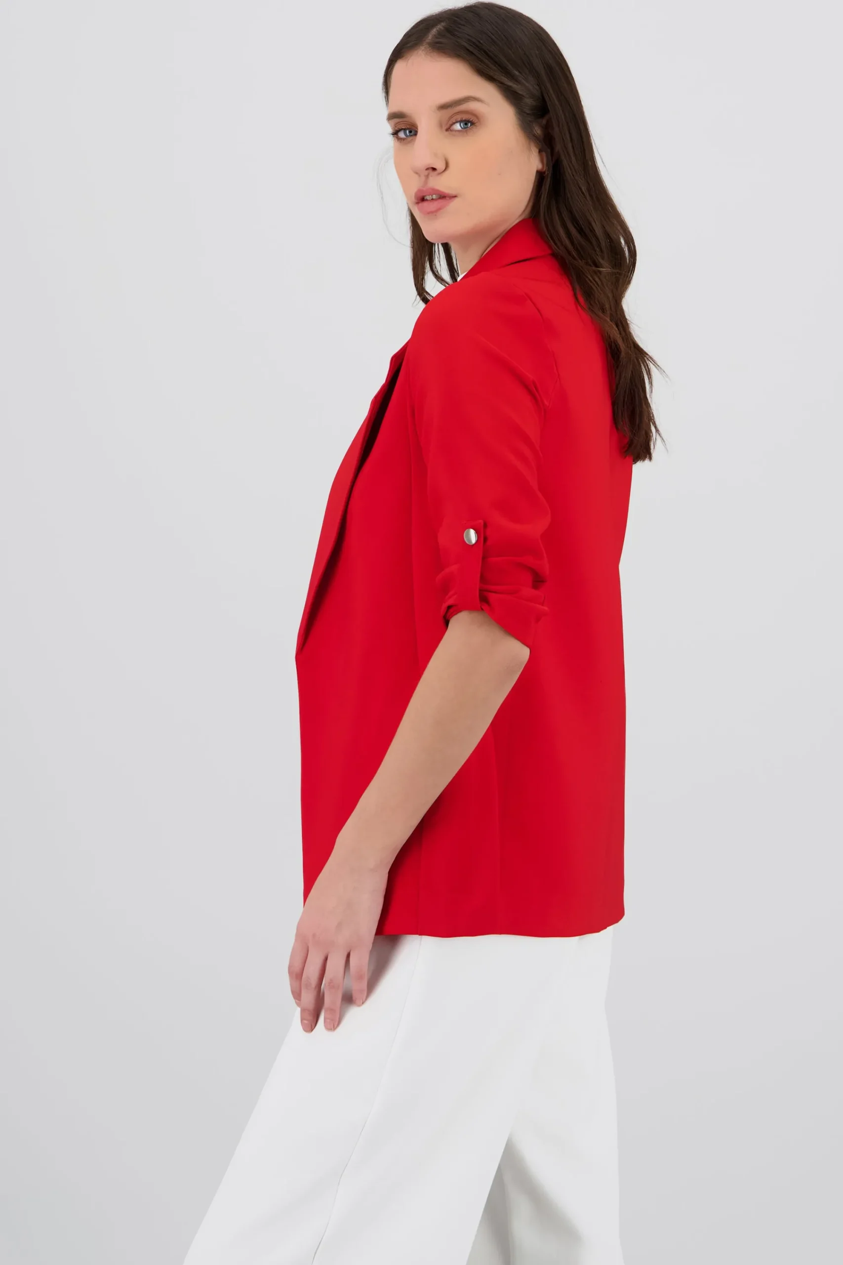 Shasa Solid blazer with adjustable sleeves