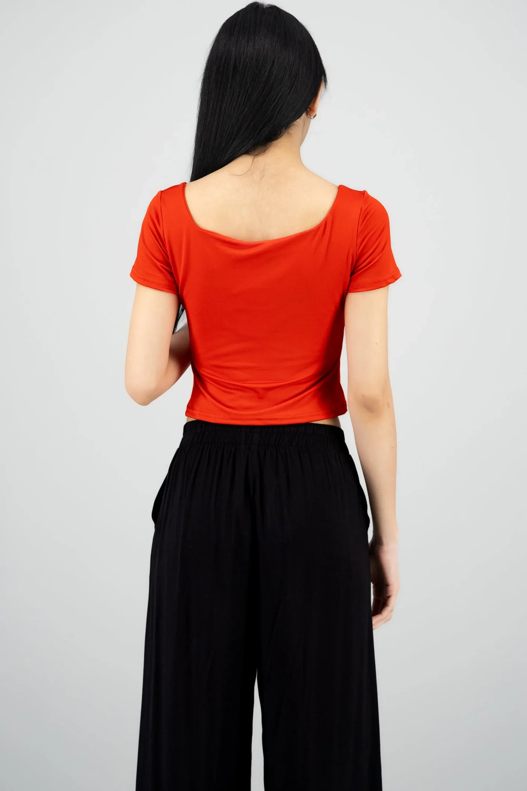 Shasa Solid Boat Neck Top