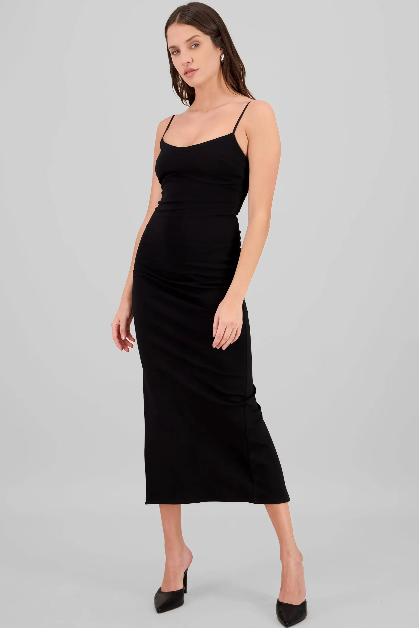 Shasa Solid Bodycon Maxi Dress