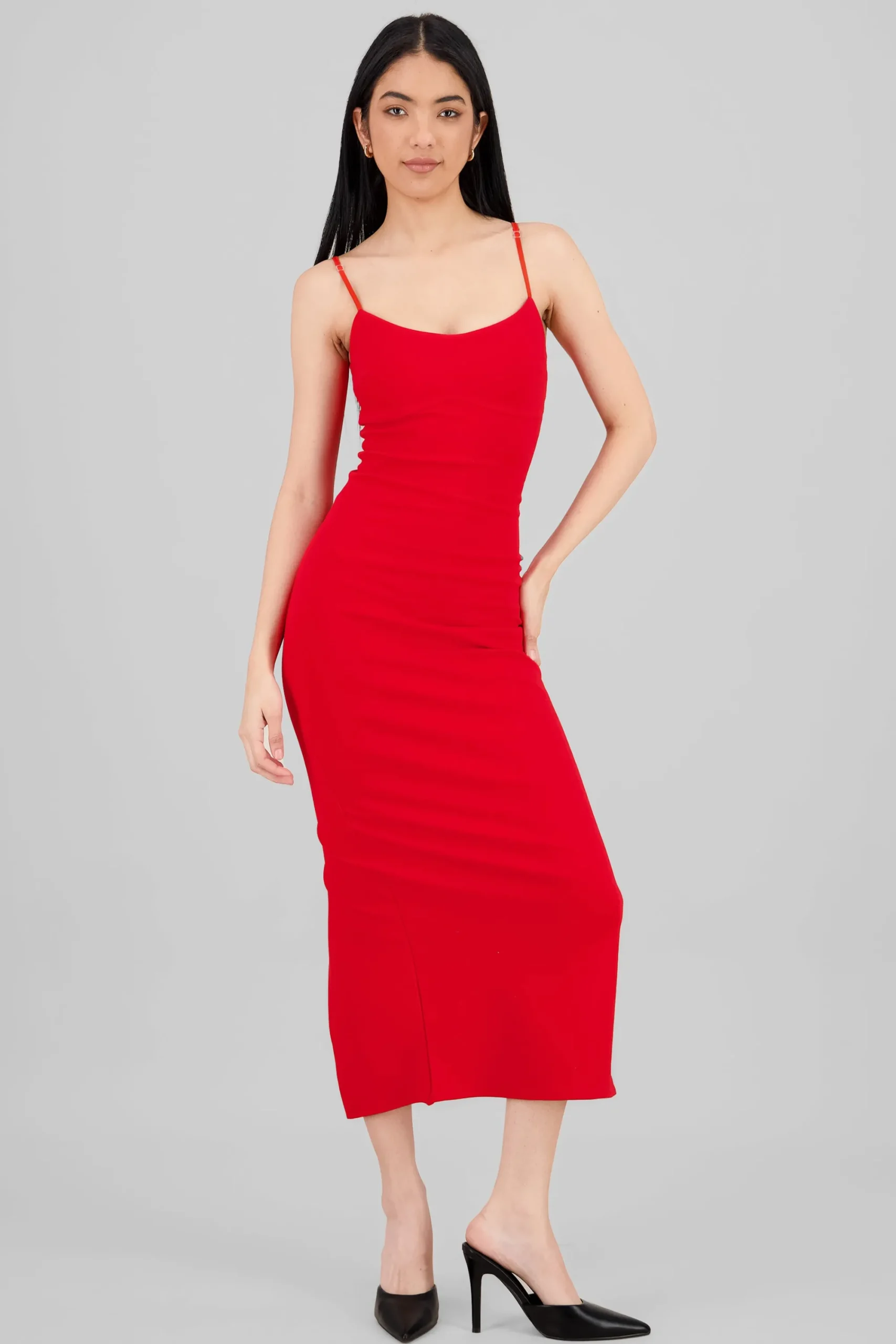 Shasa Solid Bodycon Maxi Dress