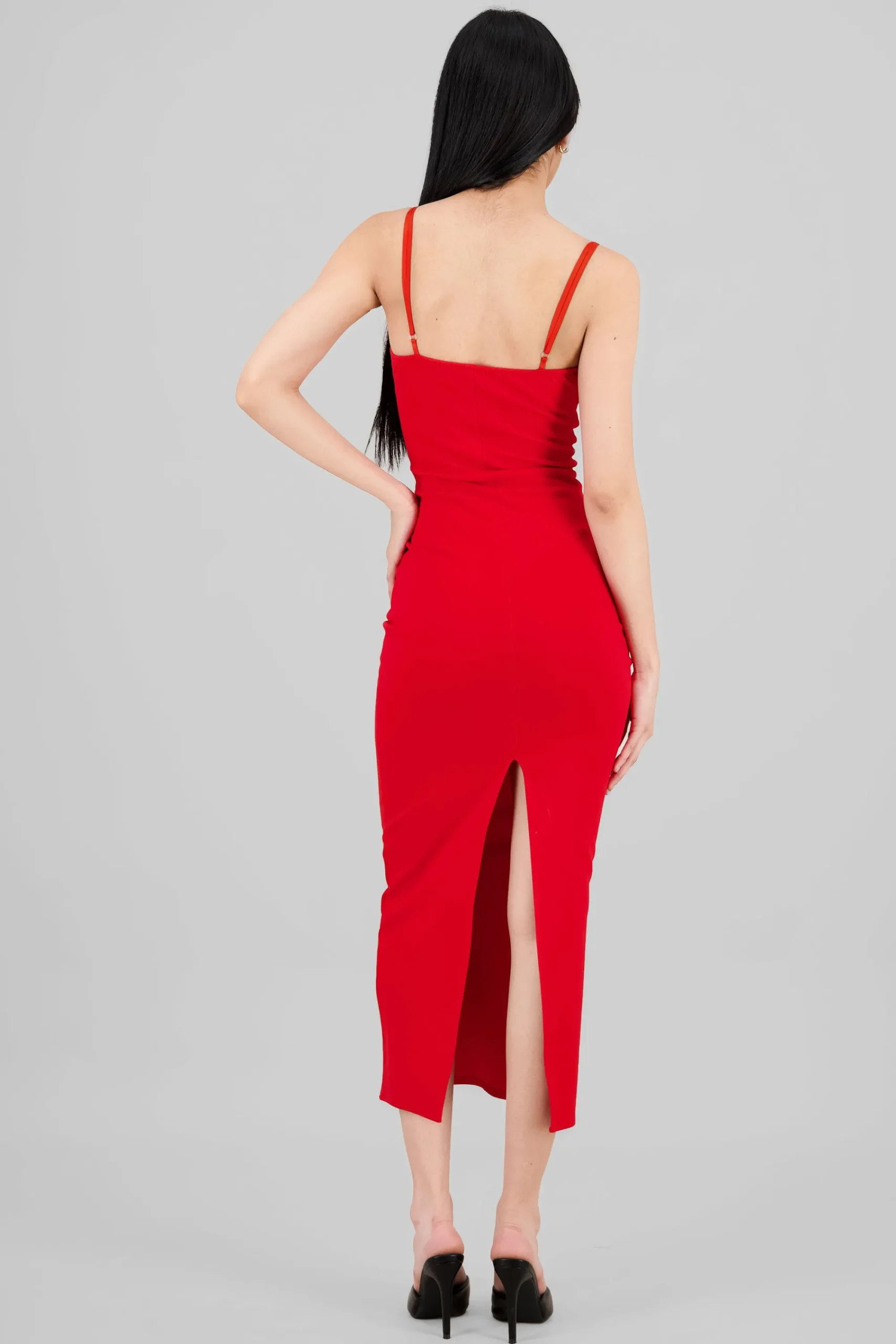 Shasa Solid Bodycon Maxi Dress