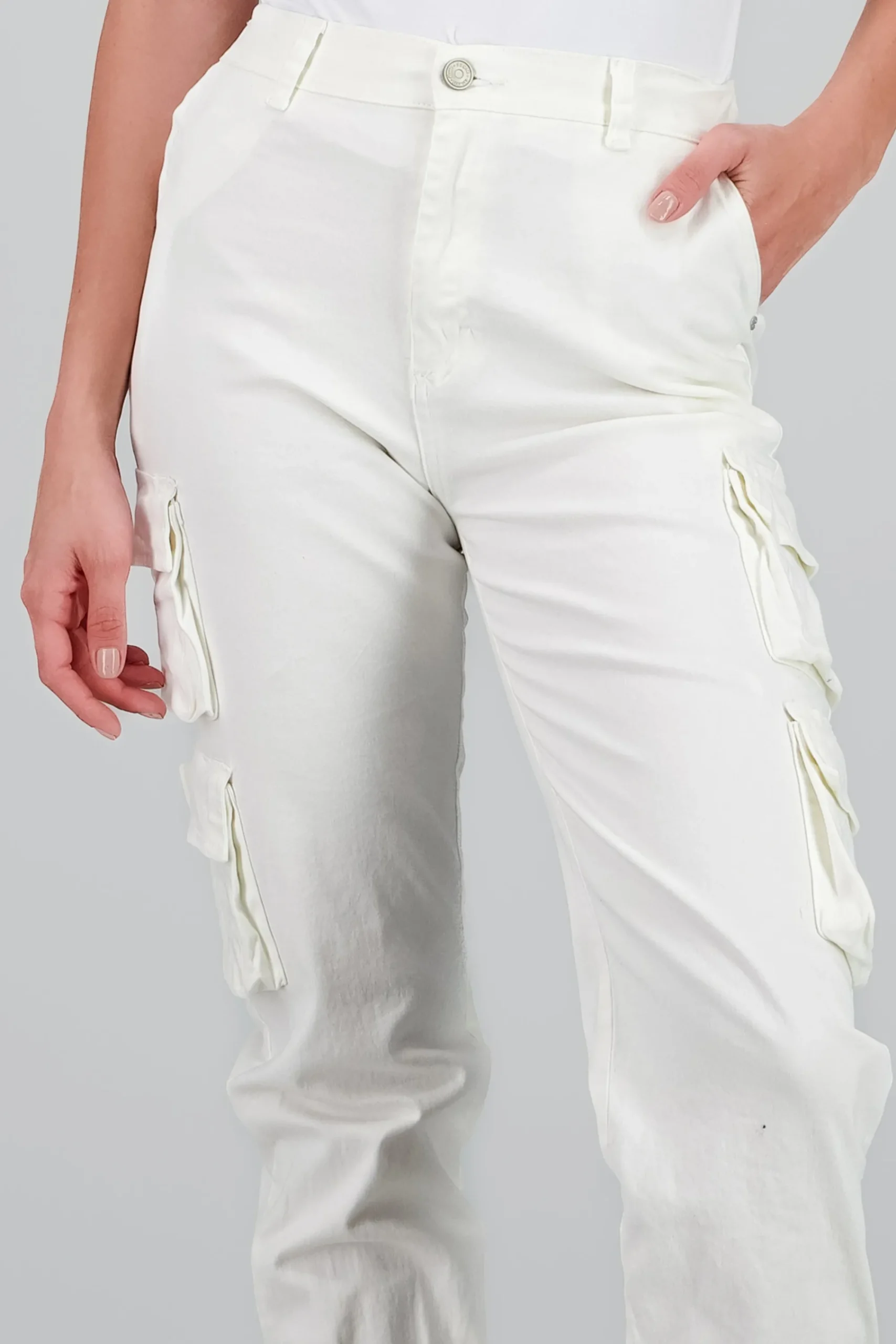 Shasa Solid Cargo Jeans