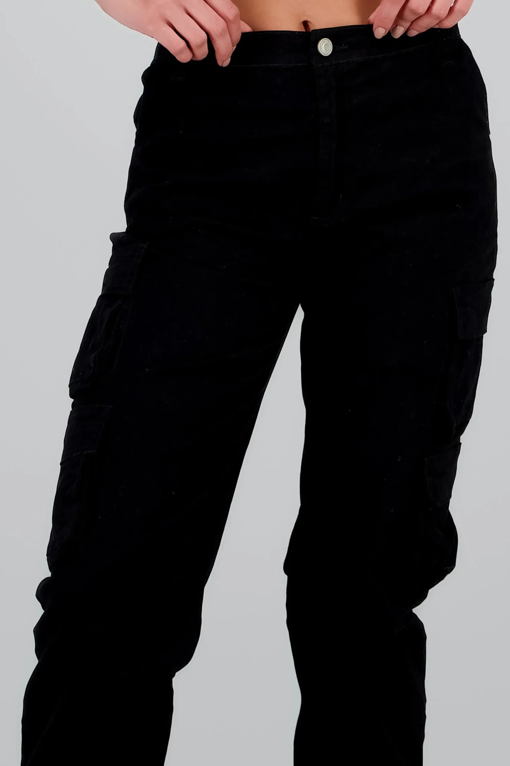 Shasa Solid Cargo Jeans
