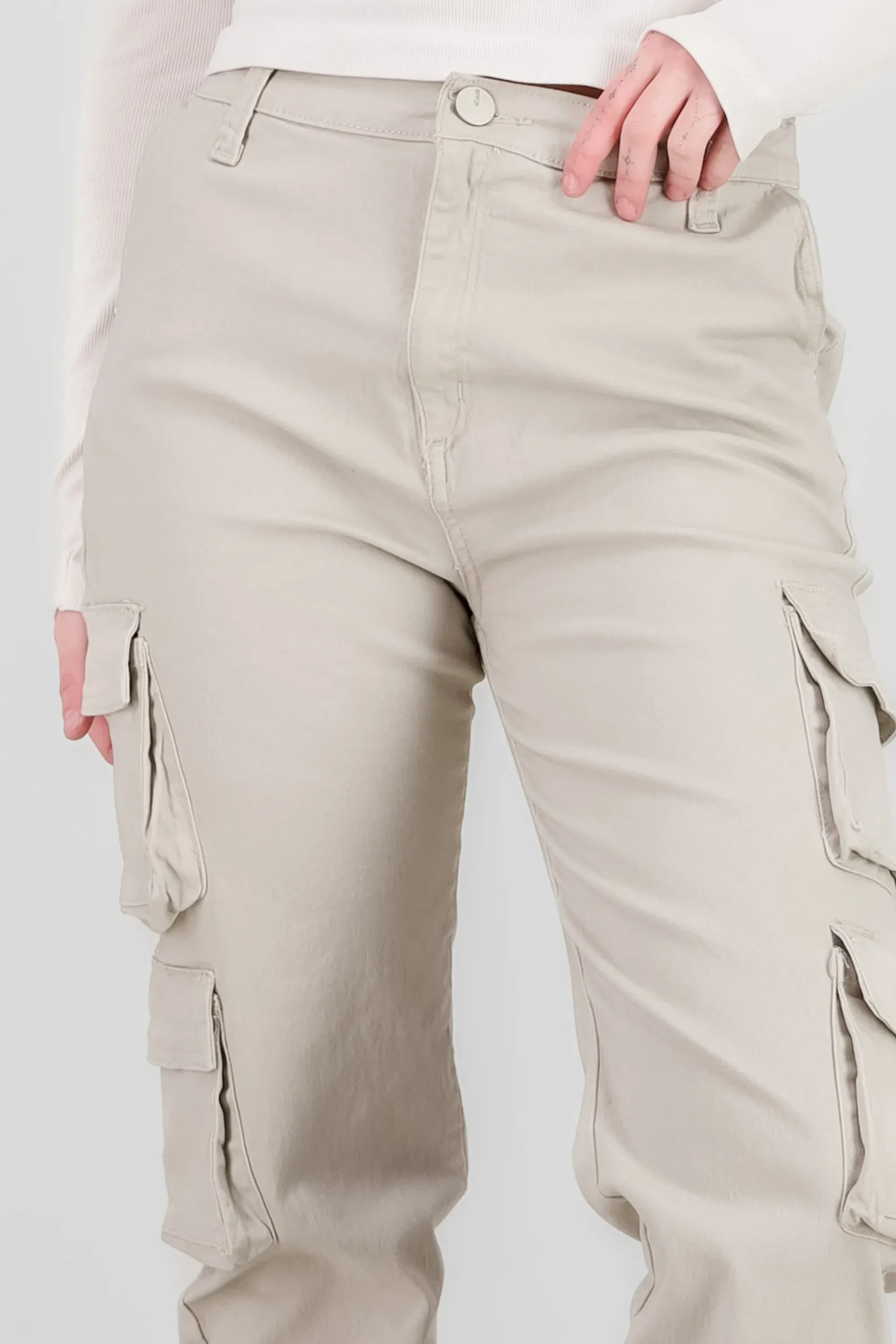 Shasa Solid Cargo Jeans