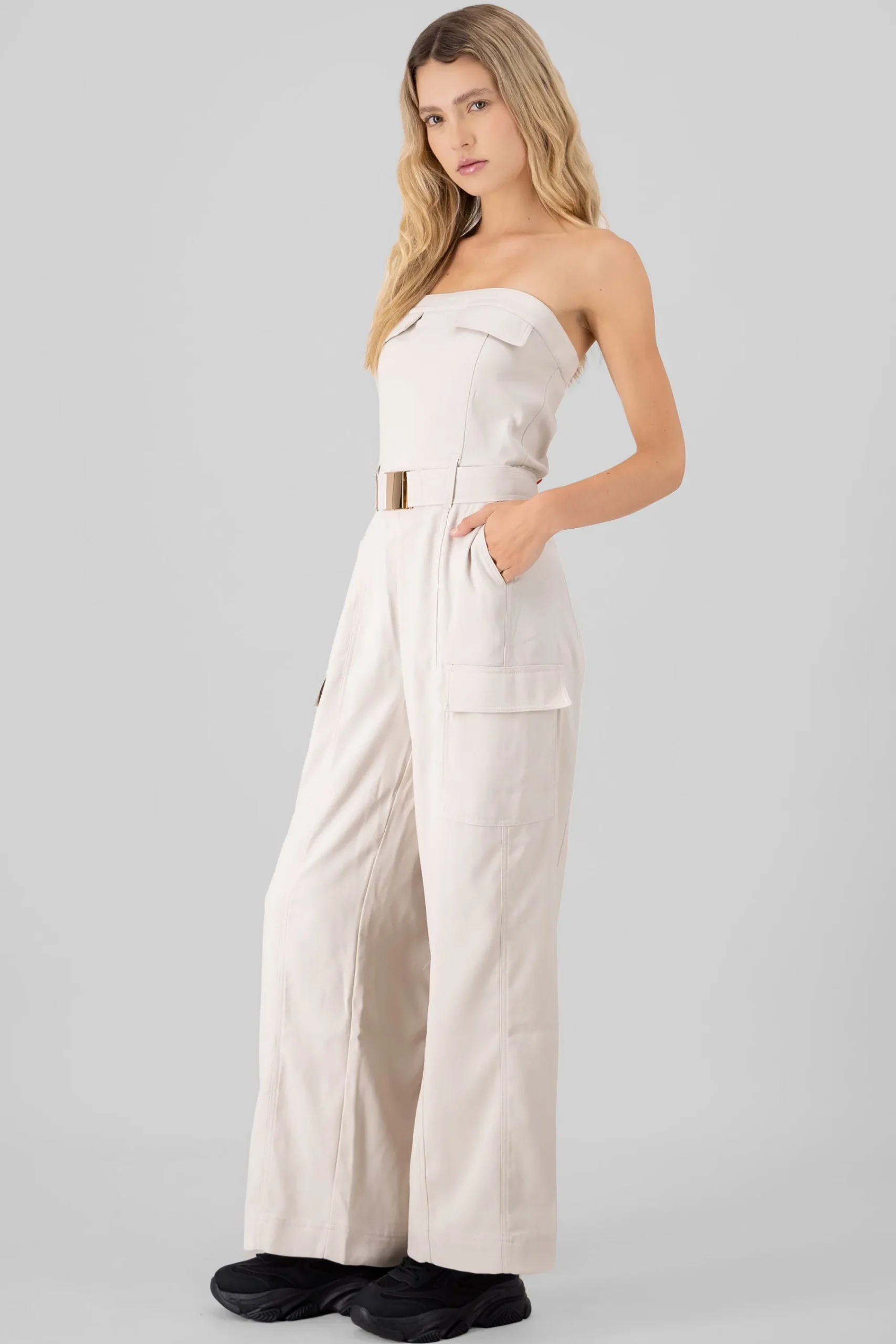 Shasa Solid Cargo Jumpsuit