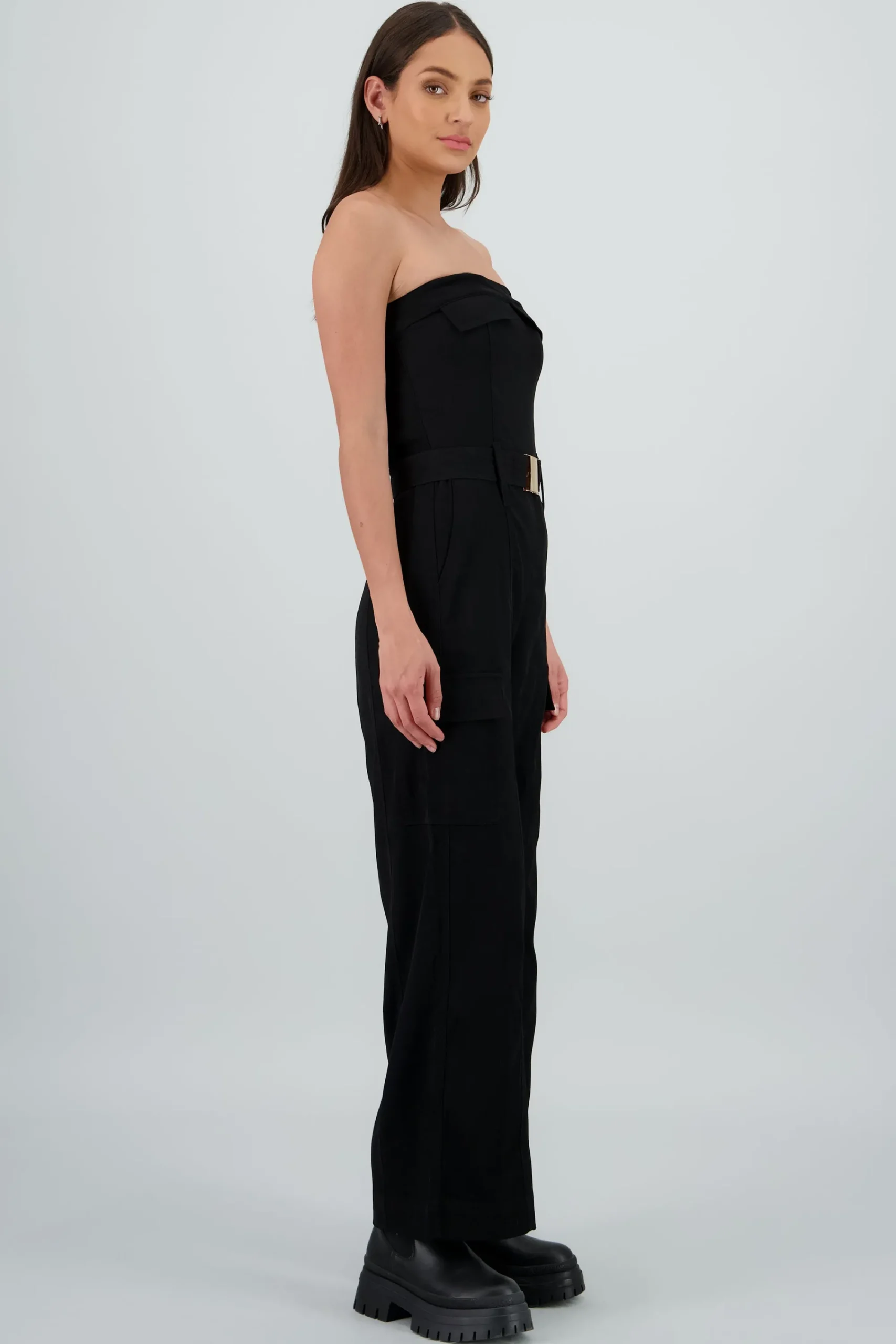 Shasa Solid Cargo Jumpsuit