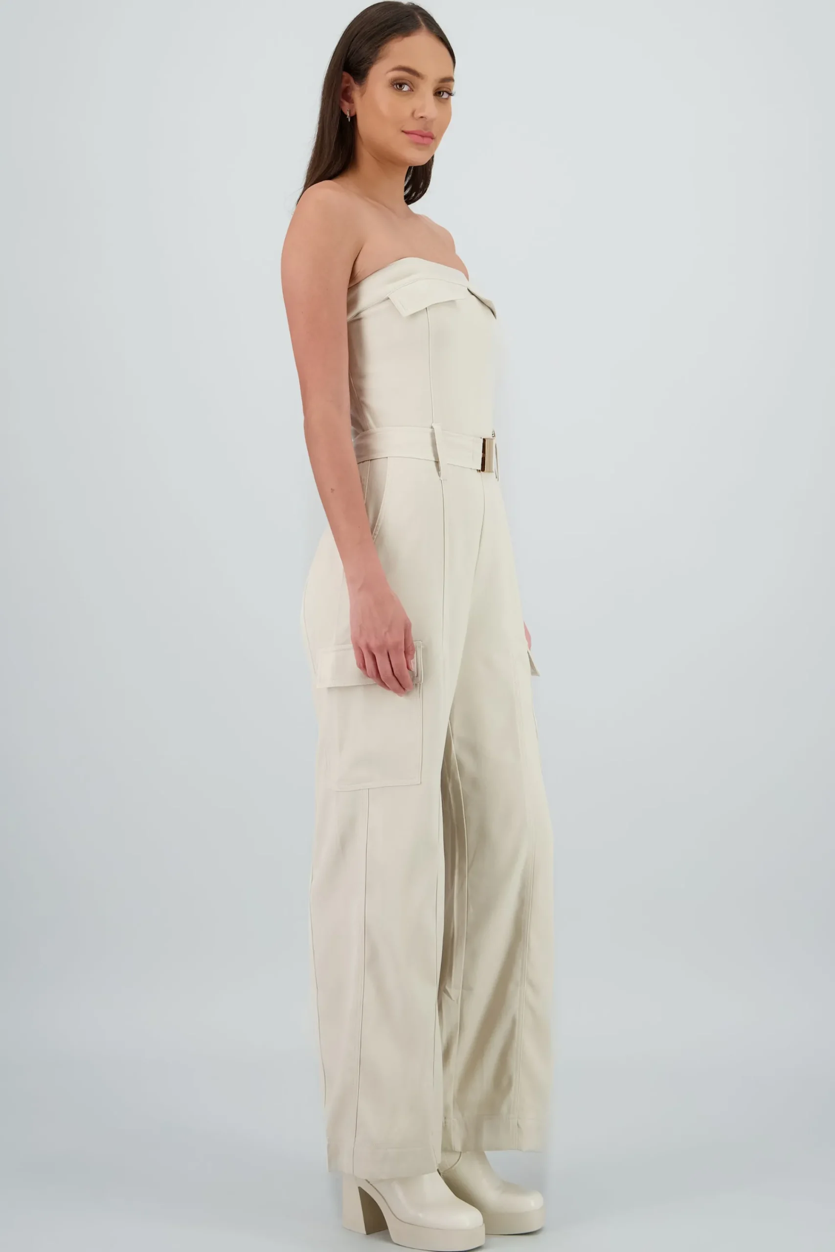 Shasa Solid Cargo Jumpsuit