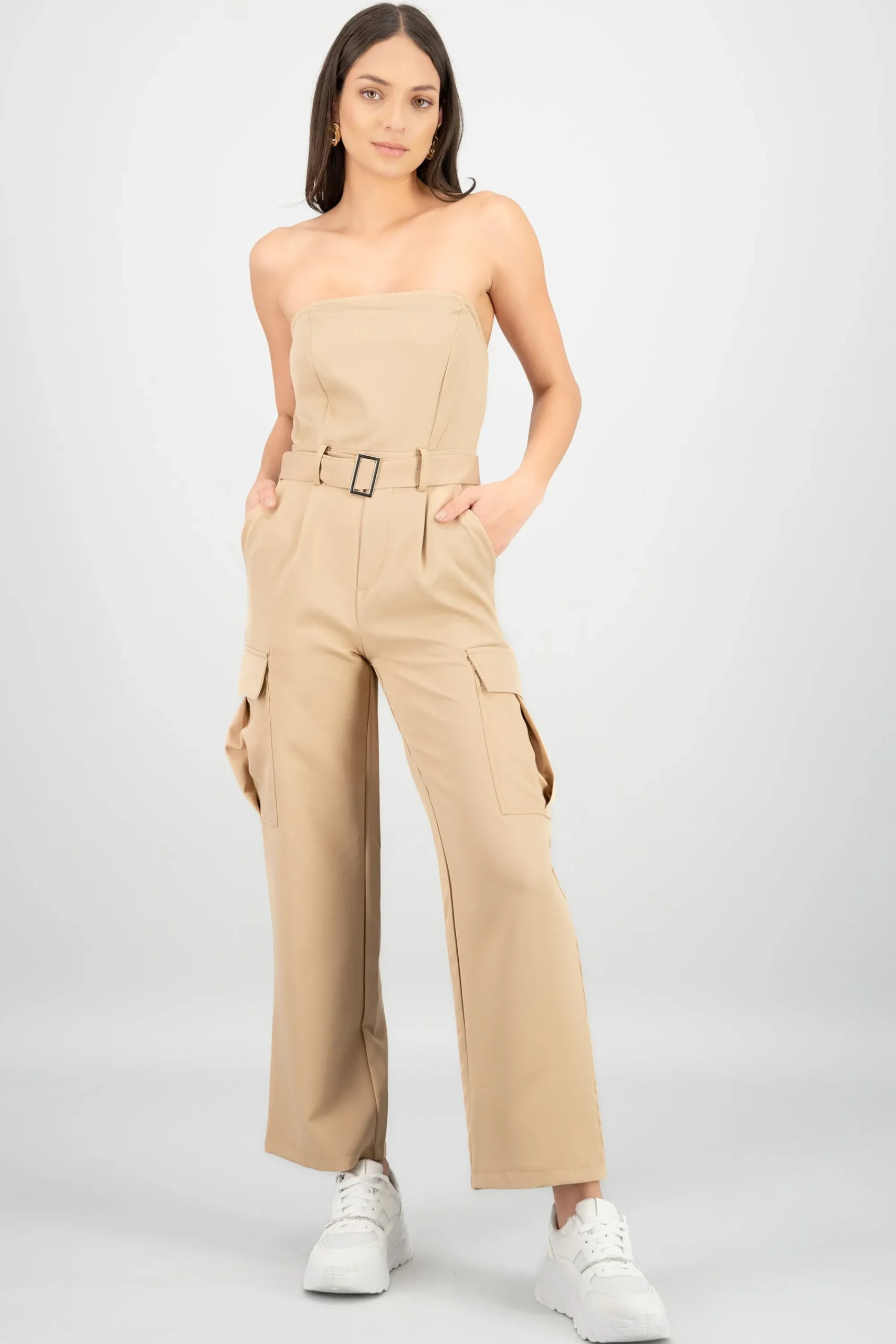 Shasa Solid Cargo Jumpsuit