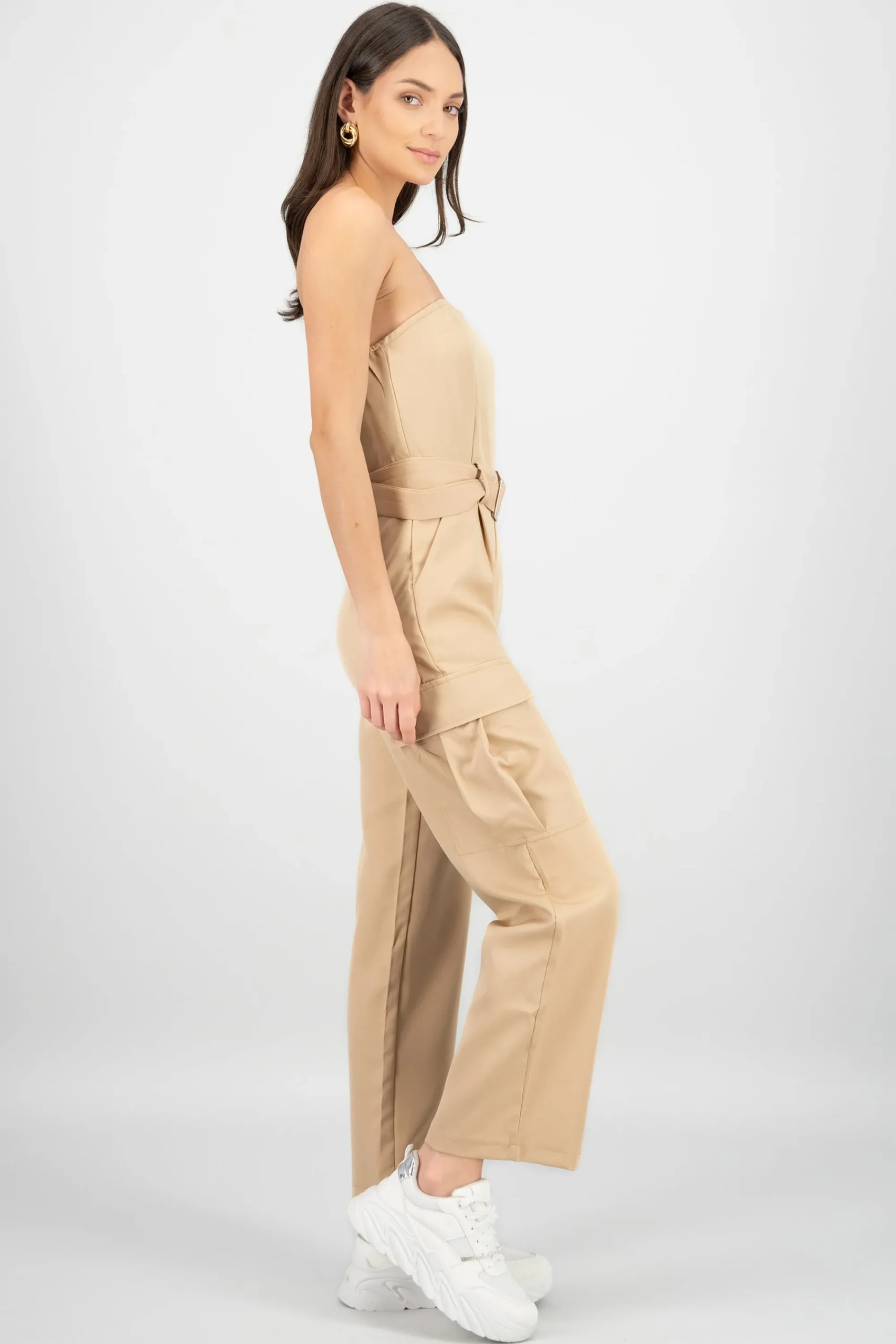 Shasa Solid Cargo Jumpsuit