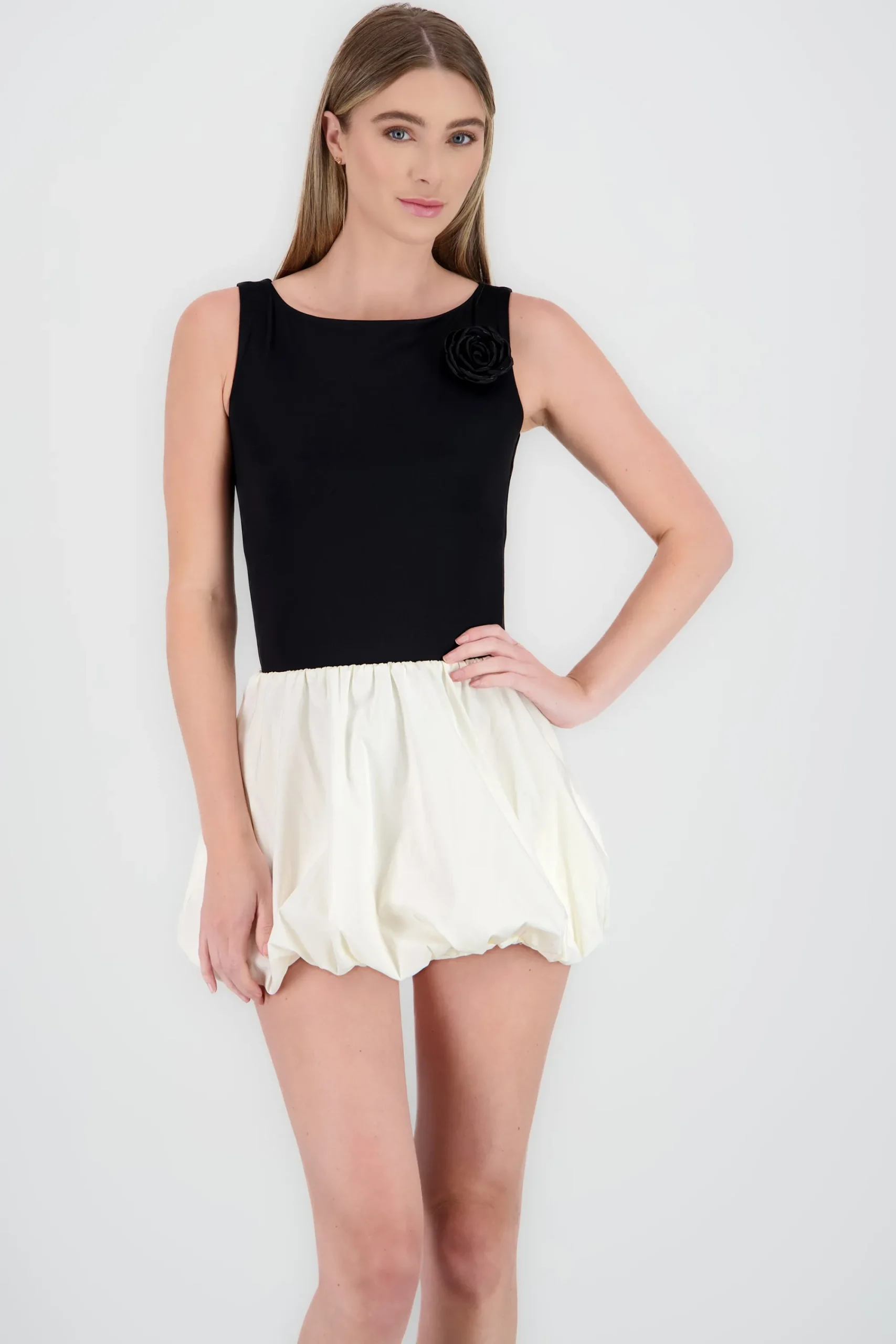 Shasa Solid Floral Bodysuit