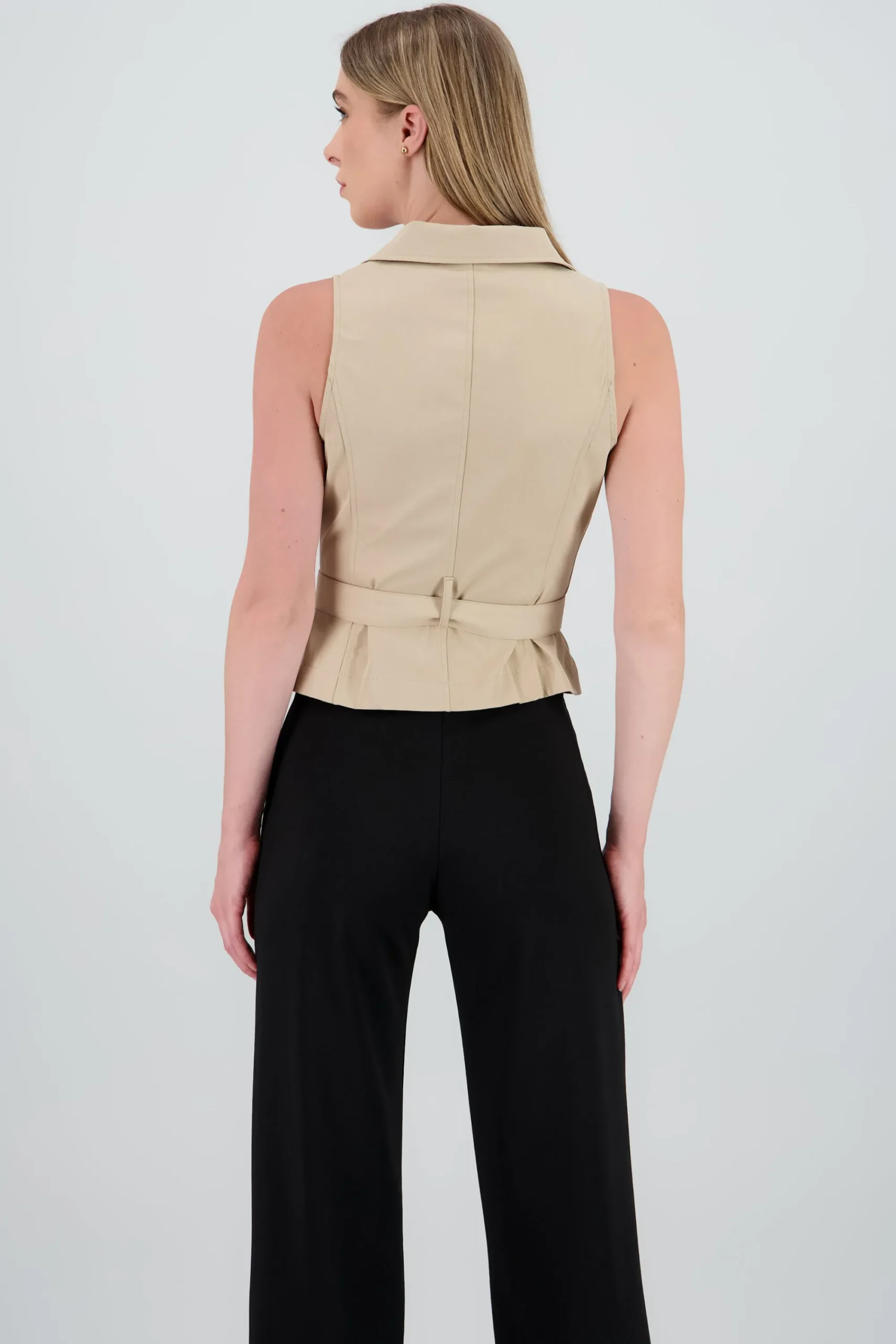 Shasa Solid Gabardine Vest
