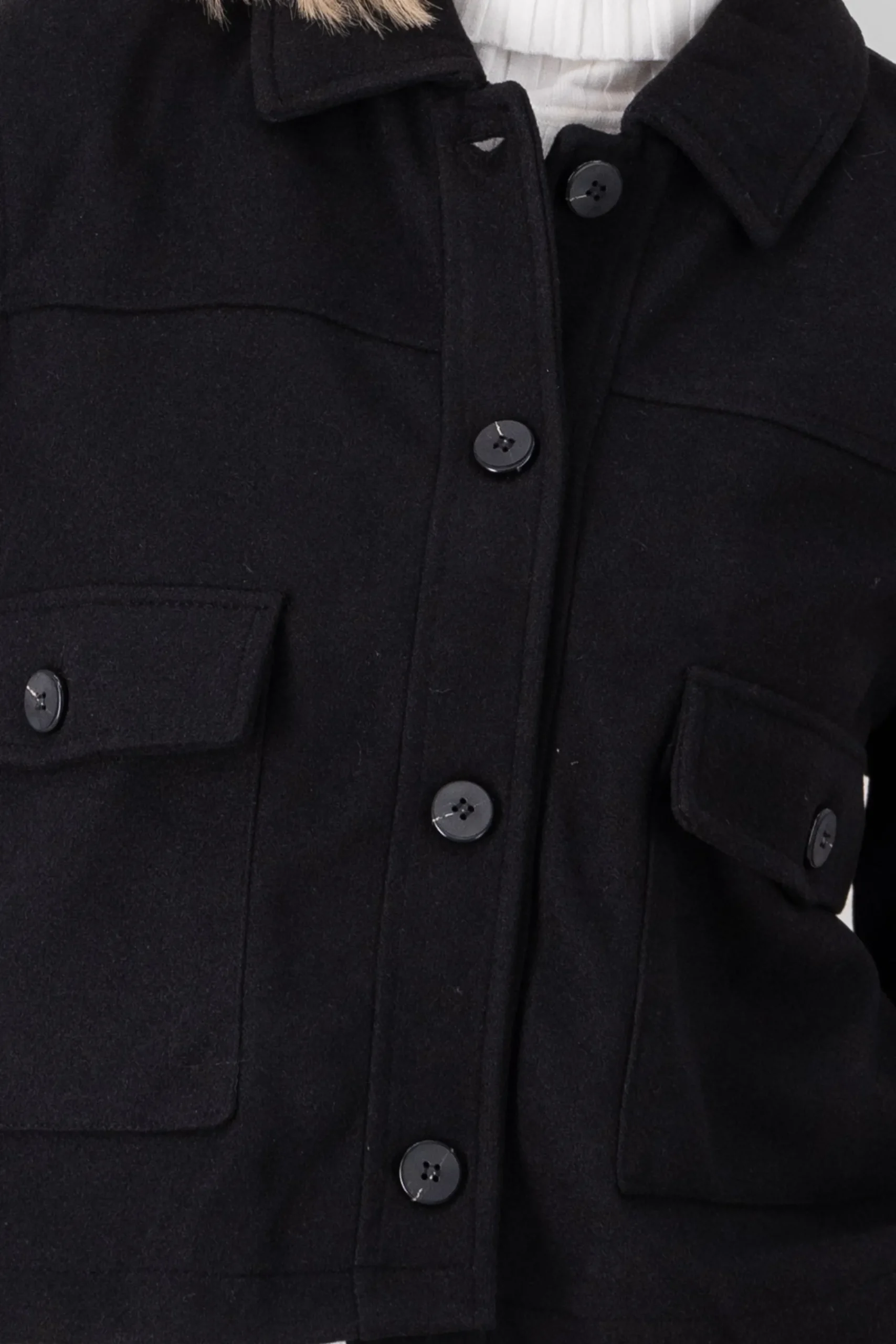 Shasa Solid Jacket With Pockets