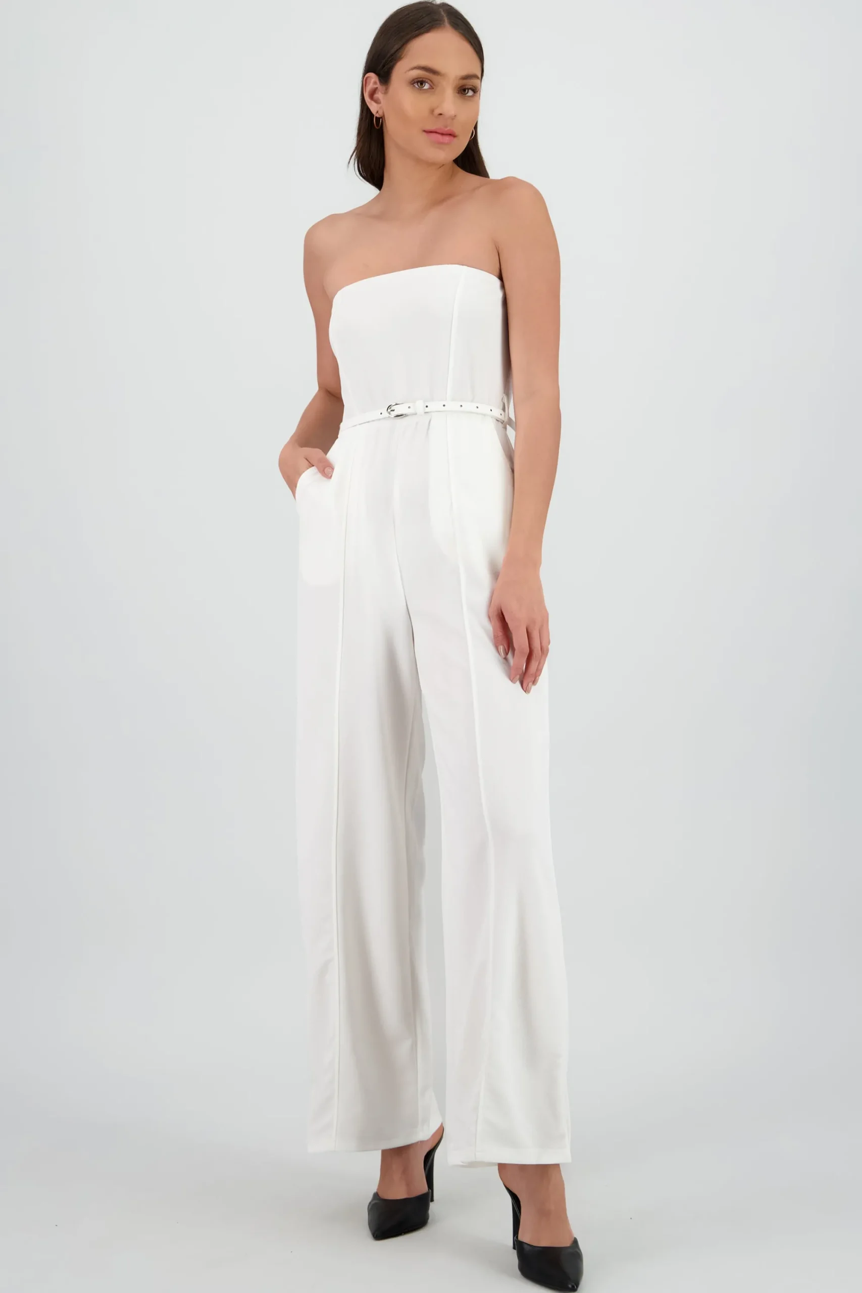 Shasa Solid Jumpsuit with Belt