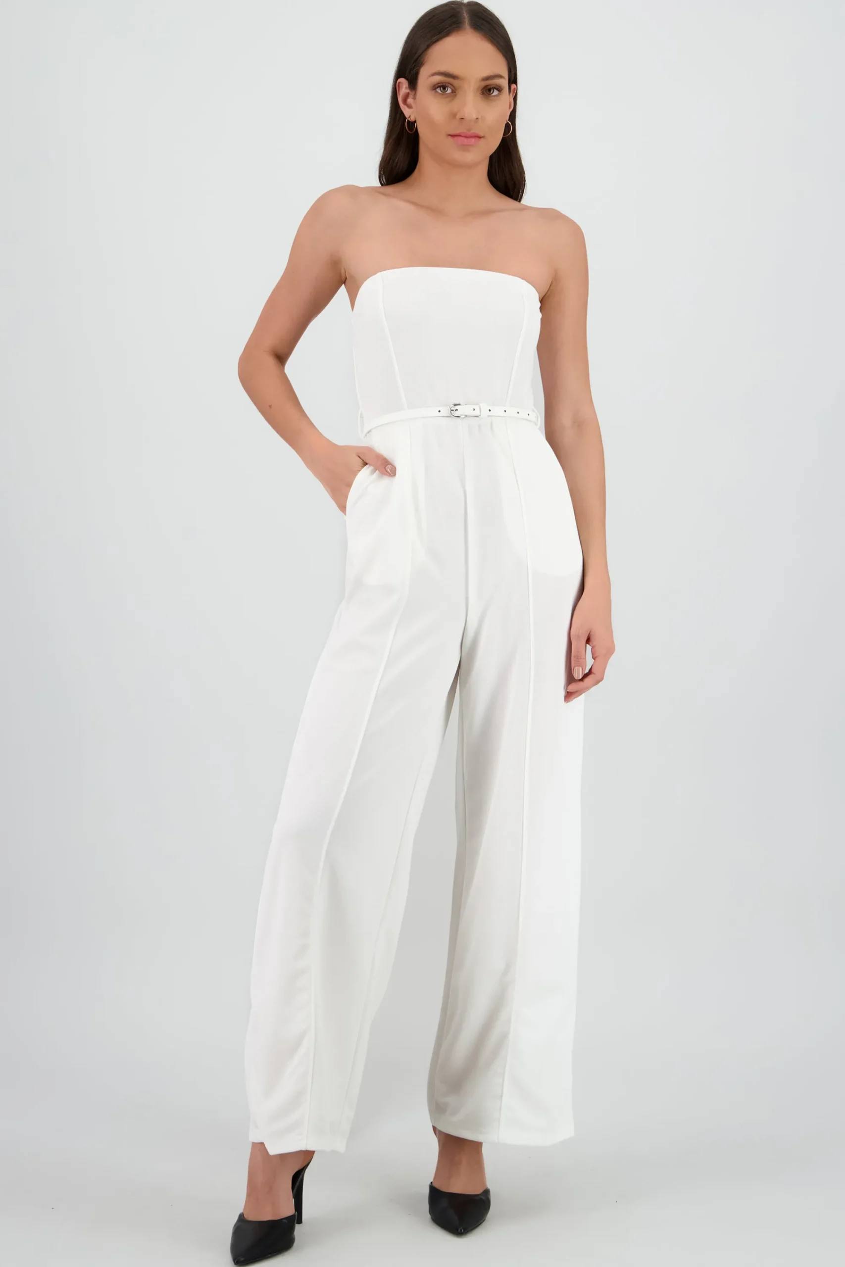 Shasa Solid Jumpsuit with Belt