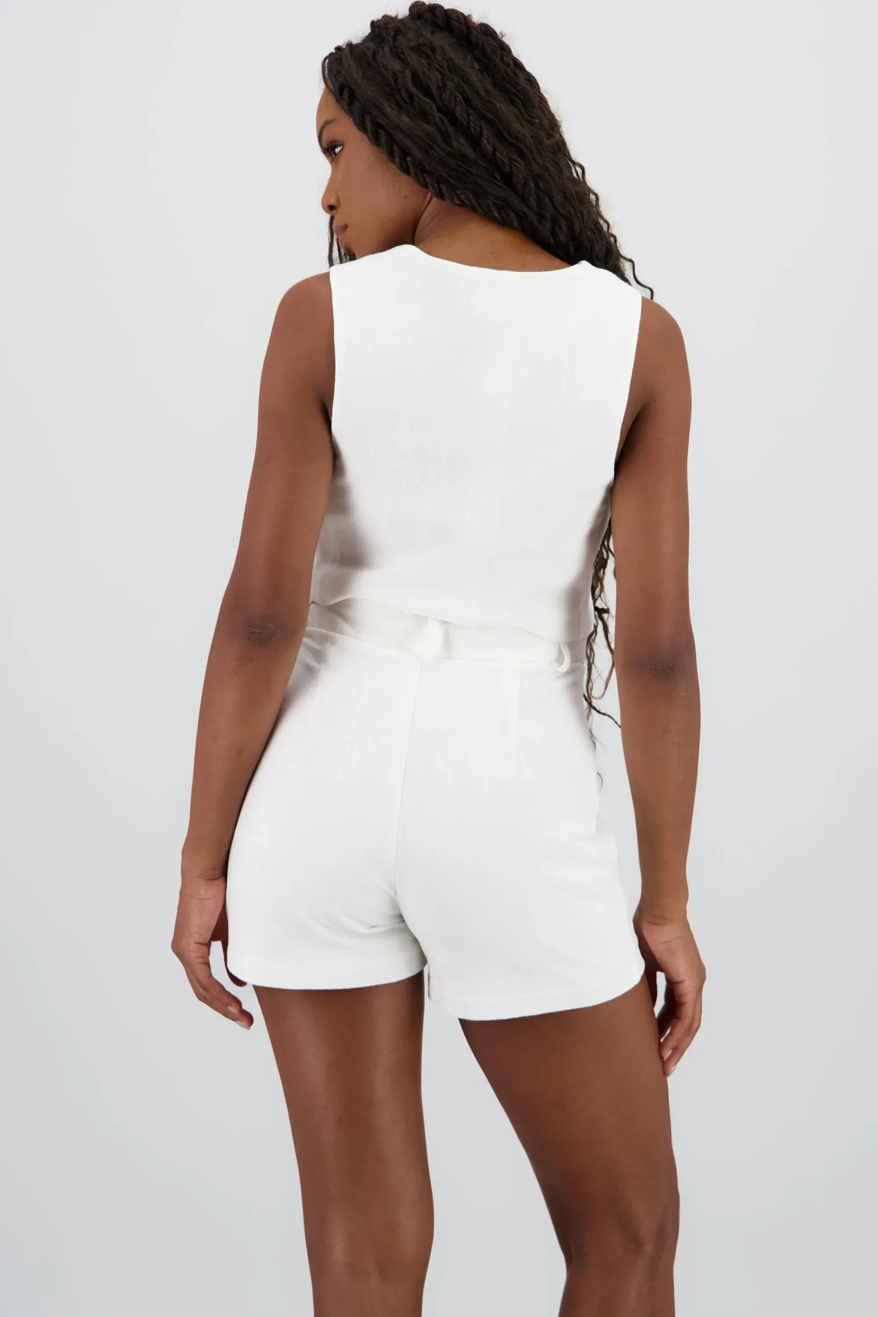 Shasa Solid Linen Vest