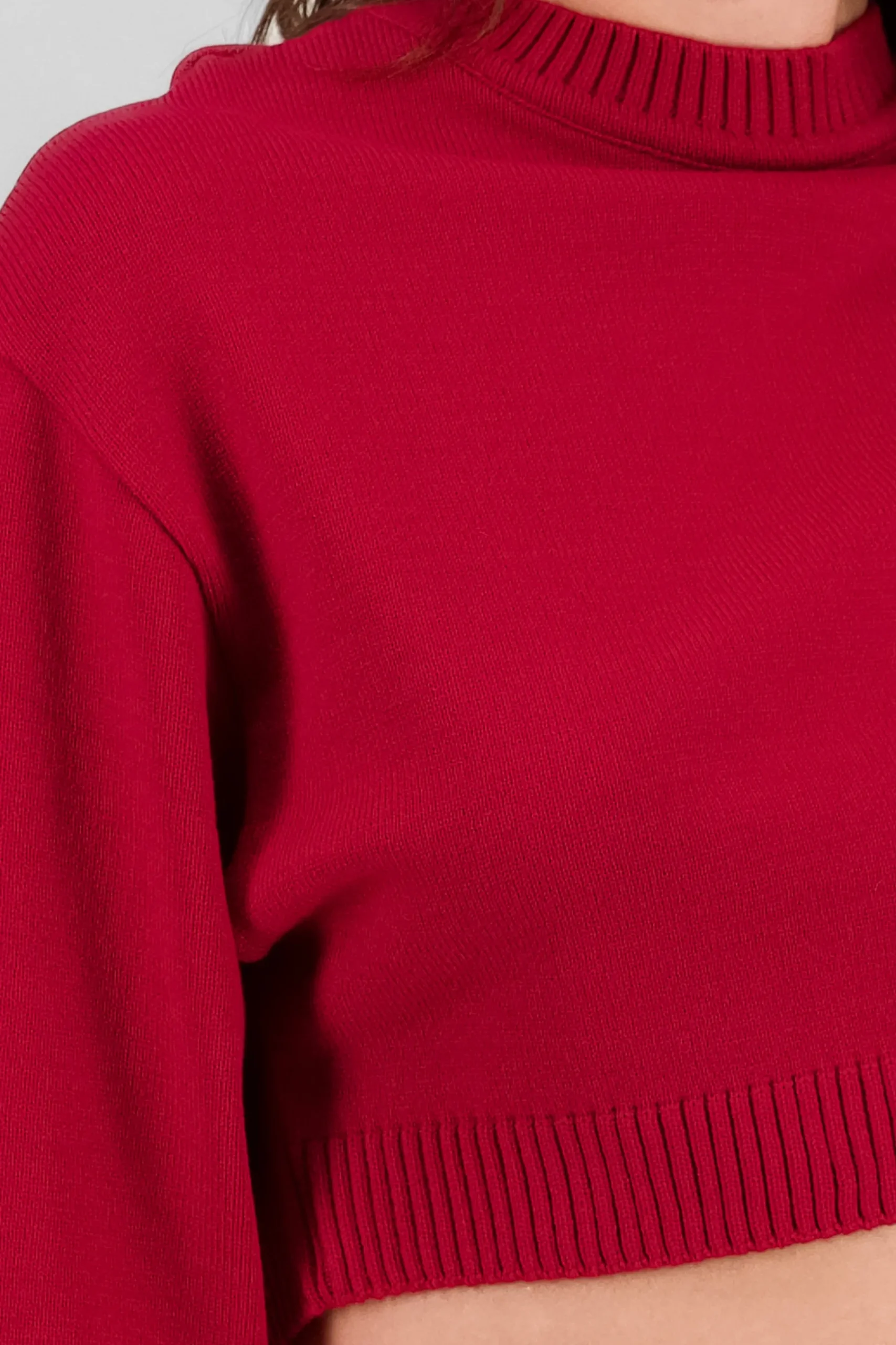 Shasa Solid Long Sleeve Sweater