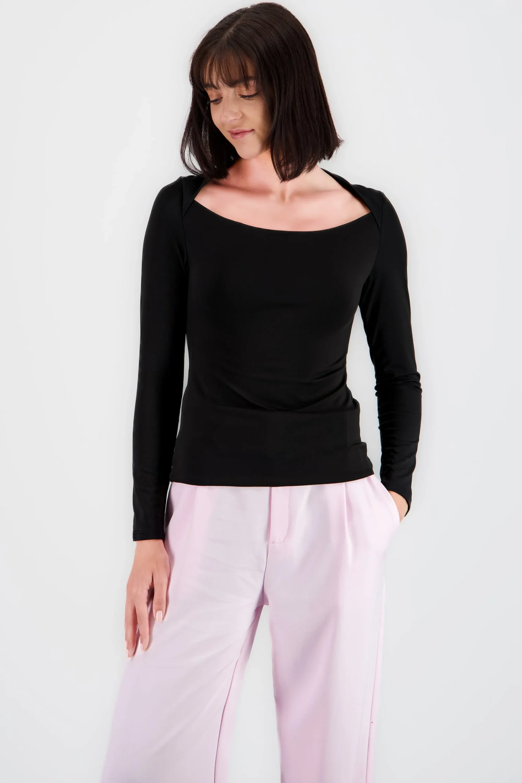 Shasa Solid Long Sleeve Top