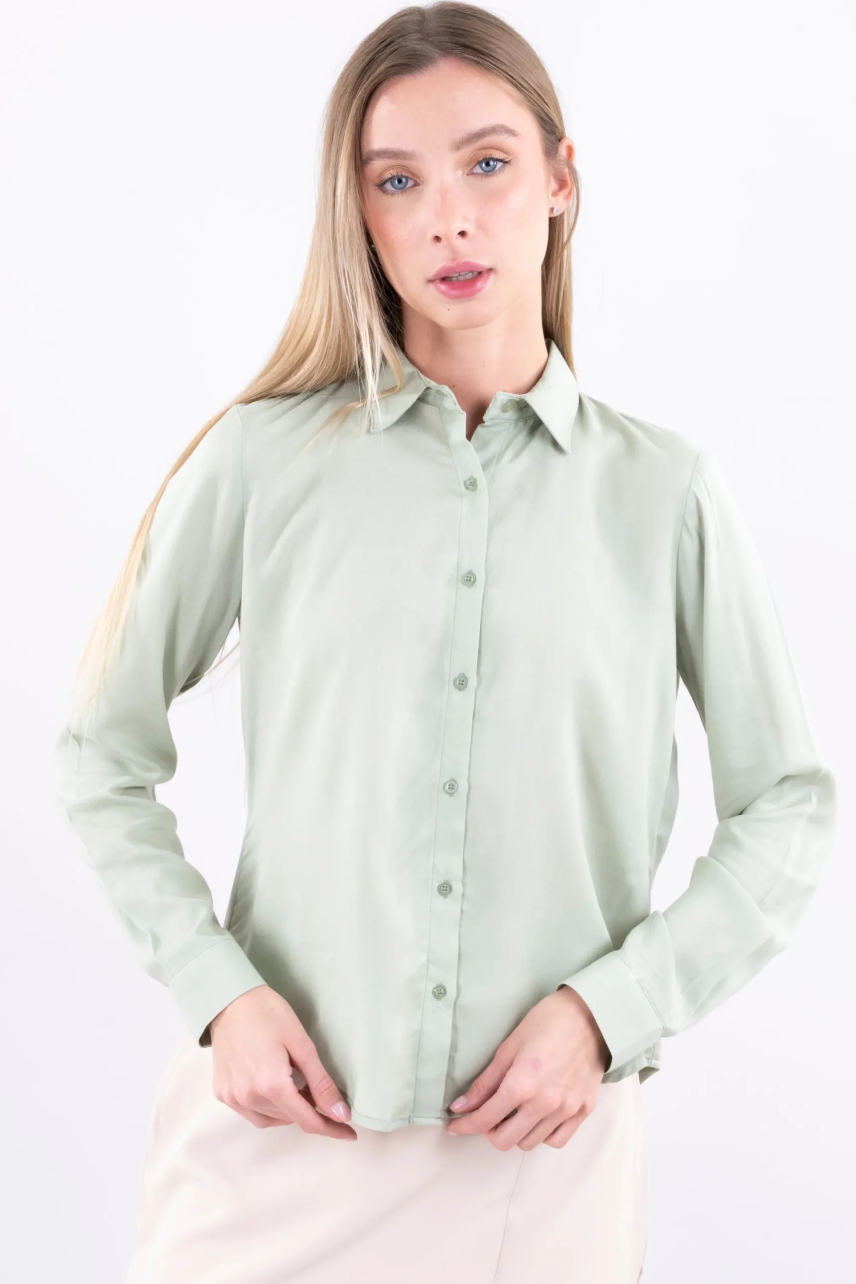 Shasa Solid Long Sleeved Blouse