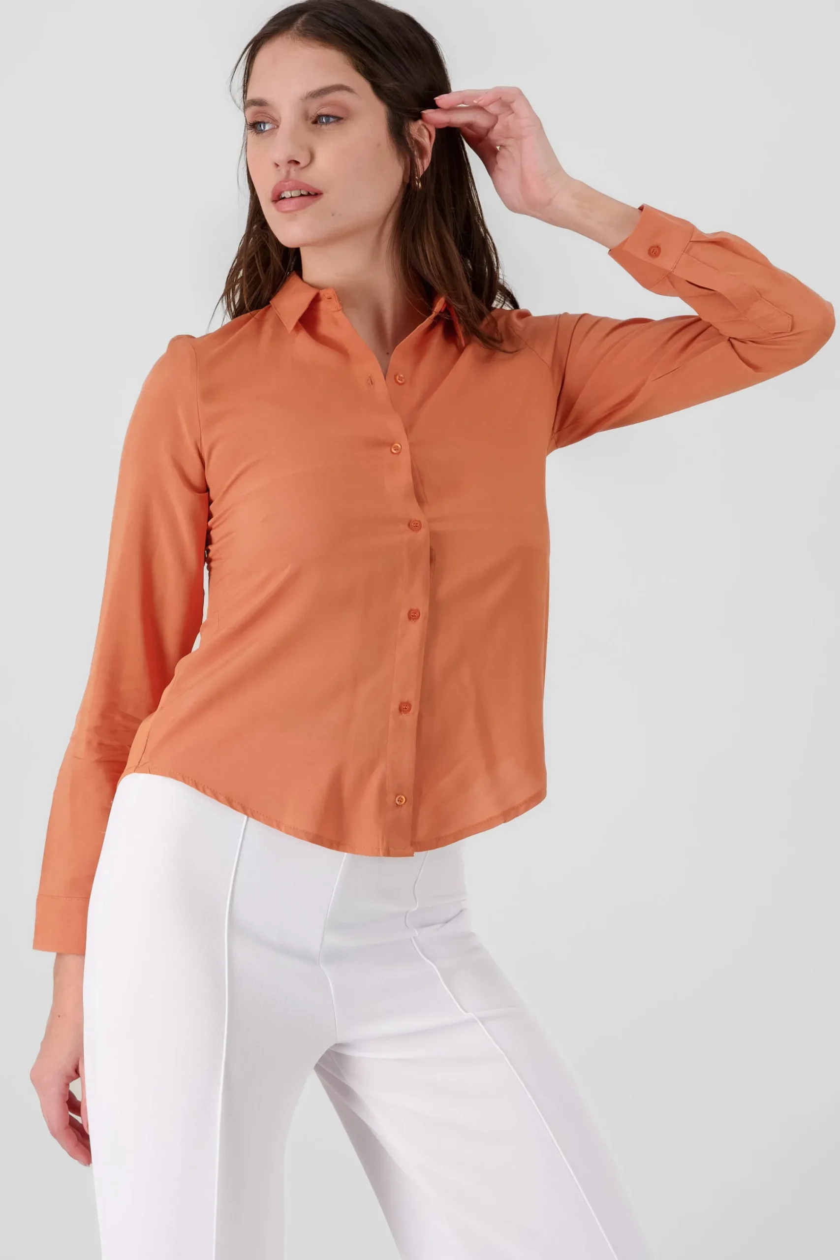 Shasa Solid Long Sleeved Blouse
