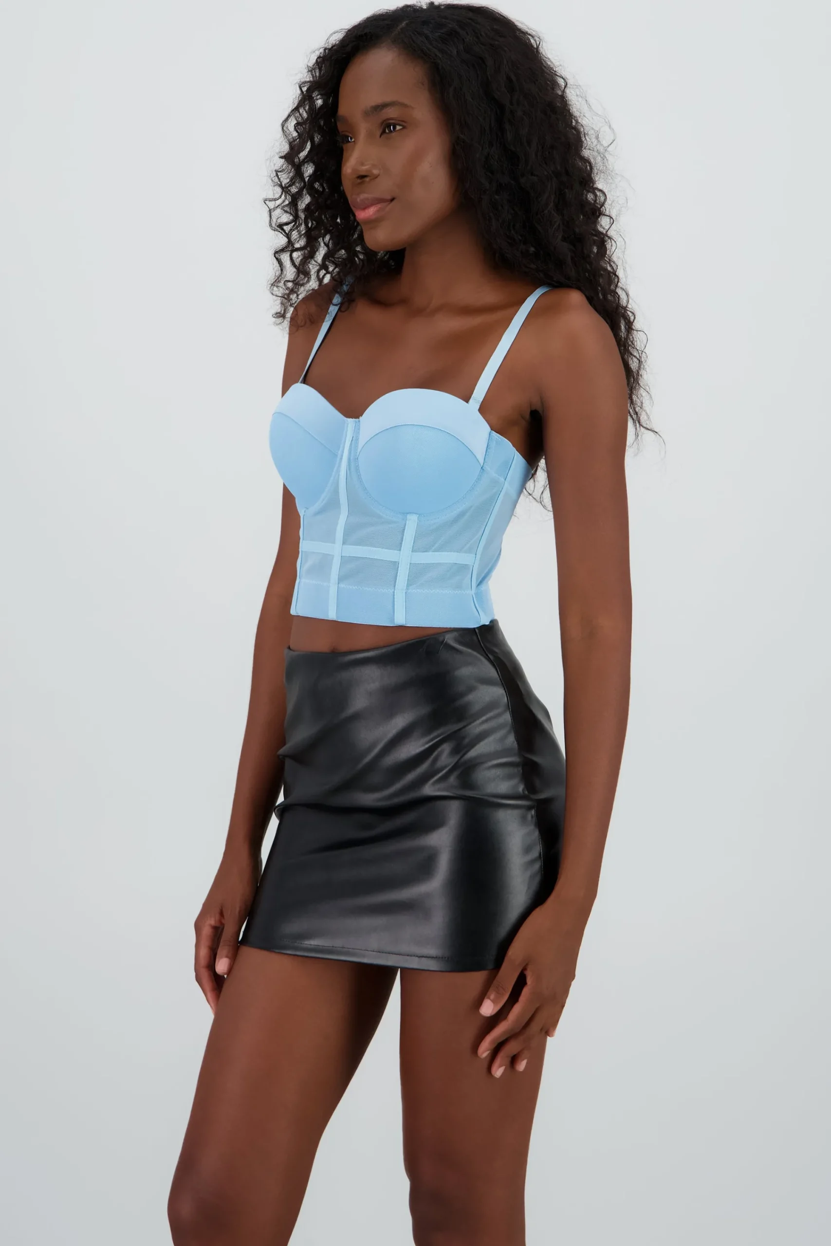 Shasa Solid Mesh Corset